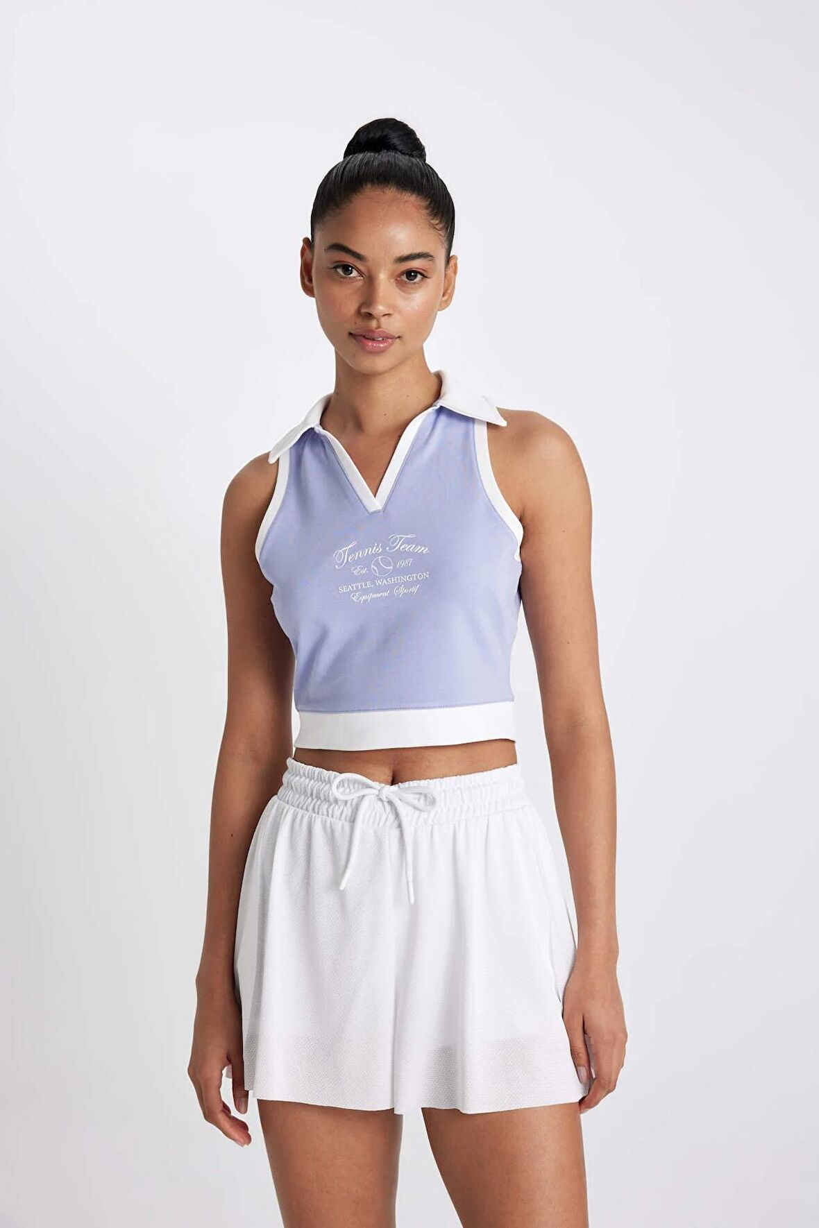 DeFactoFit Crop Polo Yaka Sporcu Atlet B4581AX24SPPR317