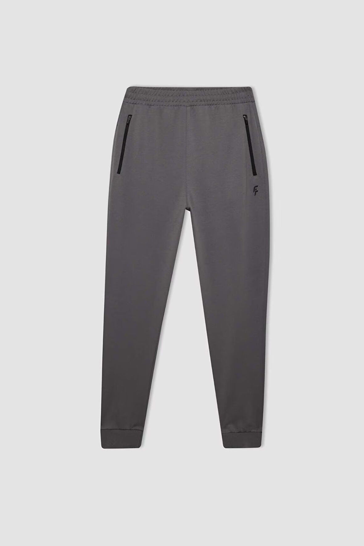 DeFactoFit  Sporcu Jogger Eşofman Altı Slim Fit Dar Kesim Beli Paçası Lastikli Cepli Basic Düz D0928AX24AUGR211