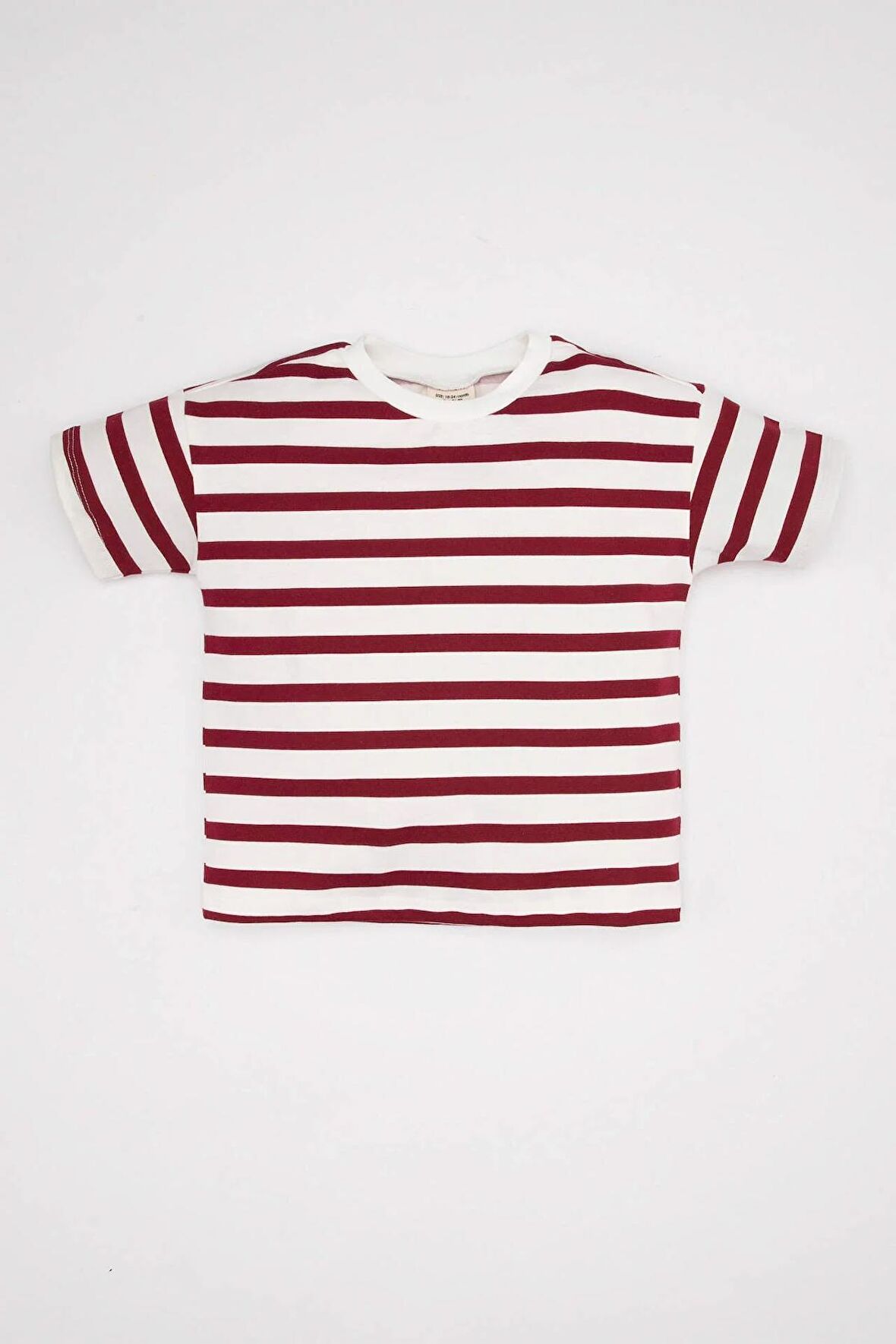 DeFacto Erkek Bebek Bisiklet Yaka Çizgili Kısa Kollu Tişört D5433A524SMBR237