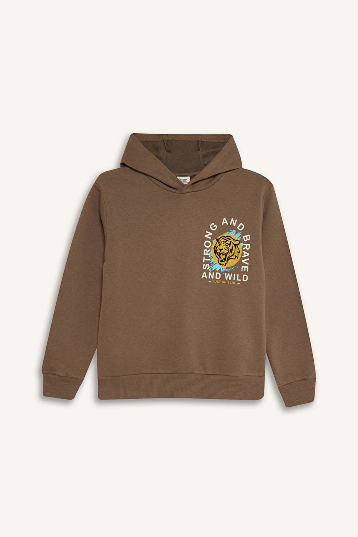 DeFacto Erkek Çocuk 2'li Takım Baskılı Kapüşonlu Sweatshirt Beli Lastikli Eşofman Altı D4748A8NSBN586