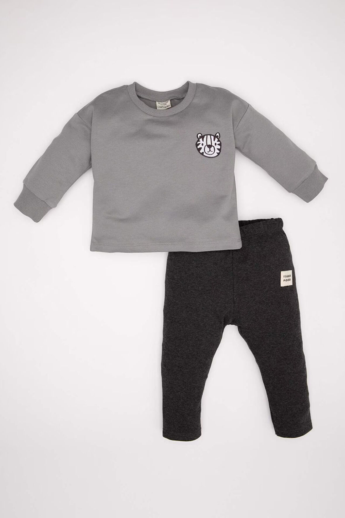 DeFacto Erkek Bebek 2'li Takım Baskılı Sweatshirt Beli Lastikli Jogger Eşofman Altı D2937A524WNGR67