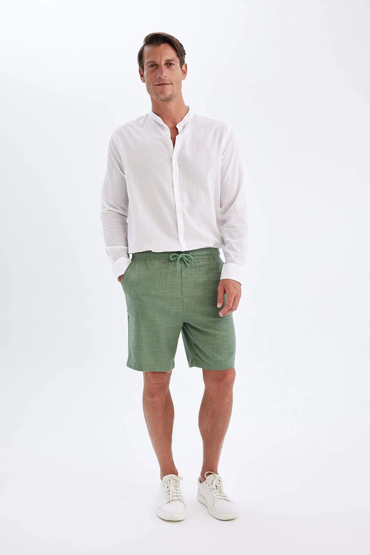 DeFacto Relax Fit Pamuklu Bermuda Şort D1051AX24SMGN759