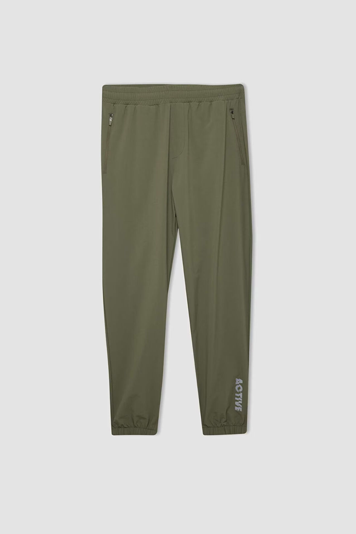 DeFactoFit Dokuma Esnek Multifonksiyonel Sporcu Jogger Eşofman Altı Slim Fit Dar Kesim Çift Cepli C1212AX24AUKH457