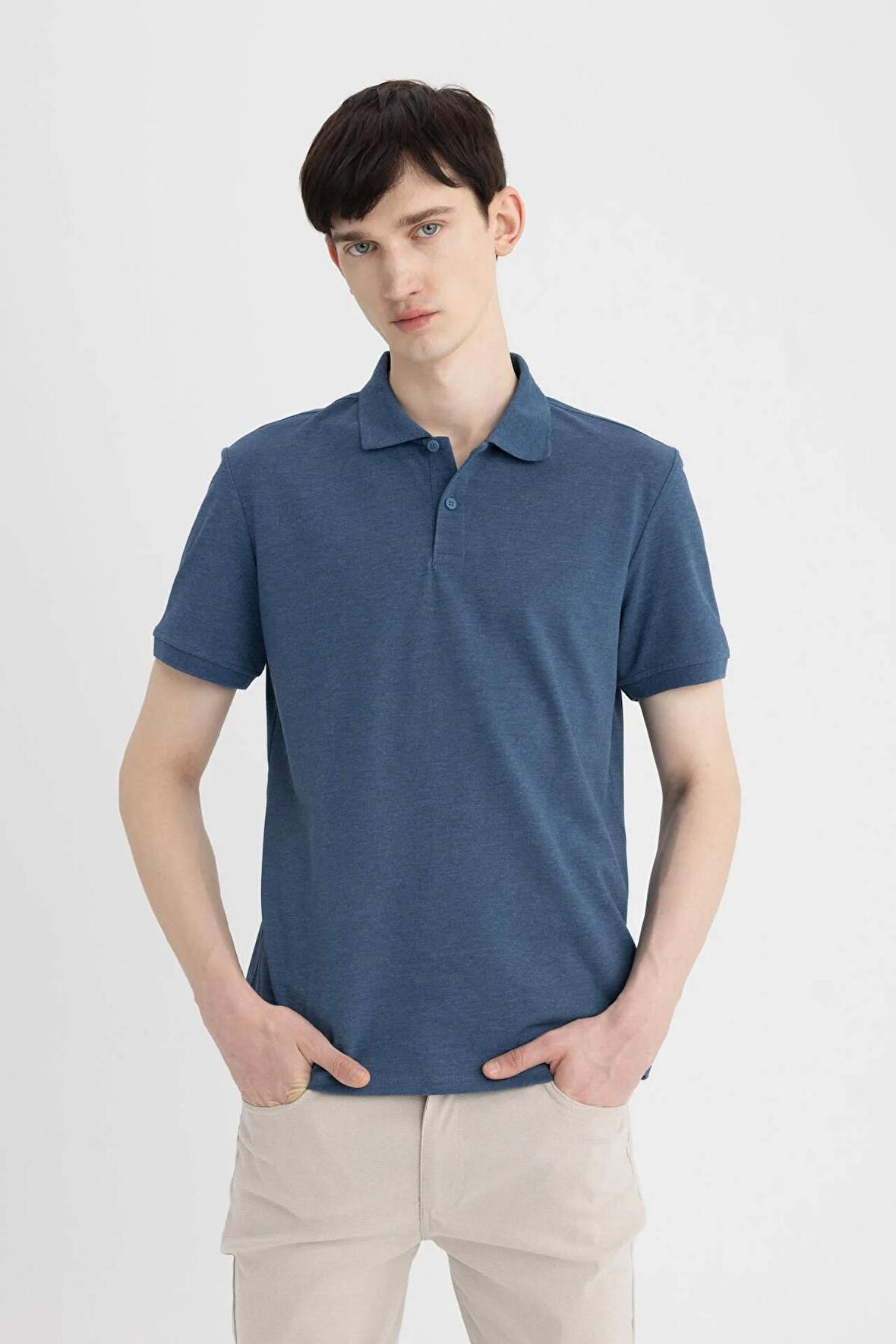 DeFacto Regular Fit Kısa Kollu Basic Düz Polo Tişört T0126AZ24SMNV211