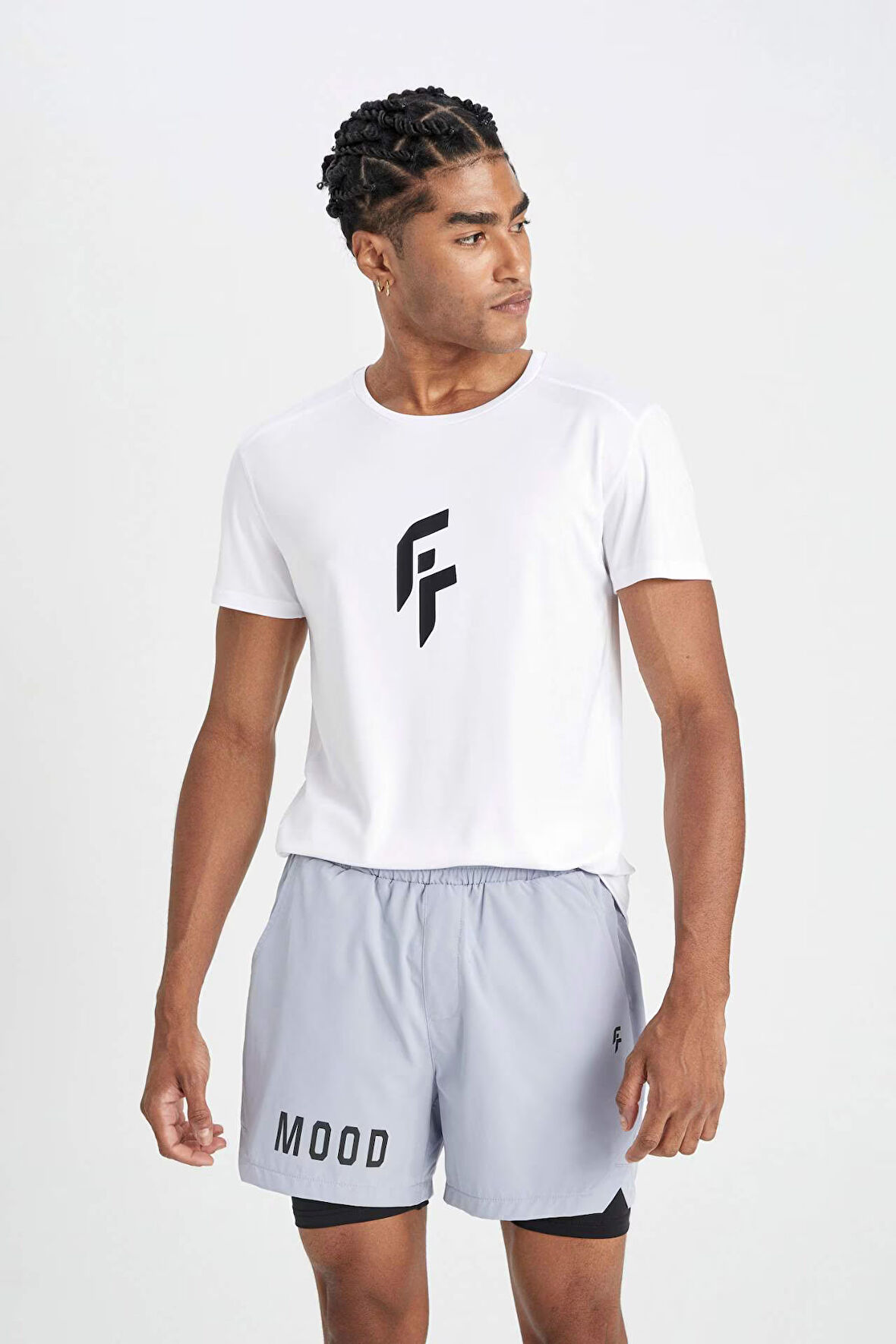 DeFactoFit Slim Fit Dar Kesim Fermuarlı Telefon Cepli Sporcu Taytlı Şort Z2147AZ24AUBE748