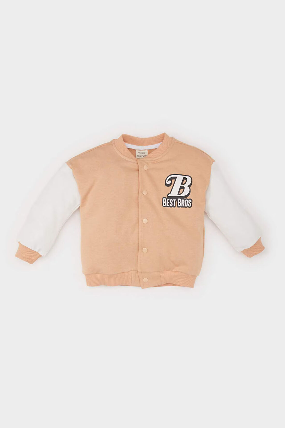 DeFacto Erkek Bebek Kolej Yaka Baskılı Çıtçıt Kapamalı Bomber Hırka D6290A524WNBG269
