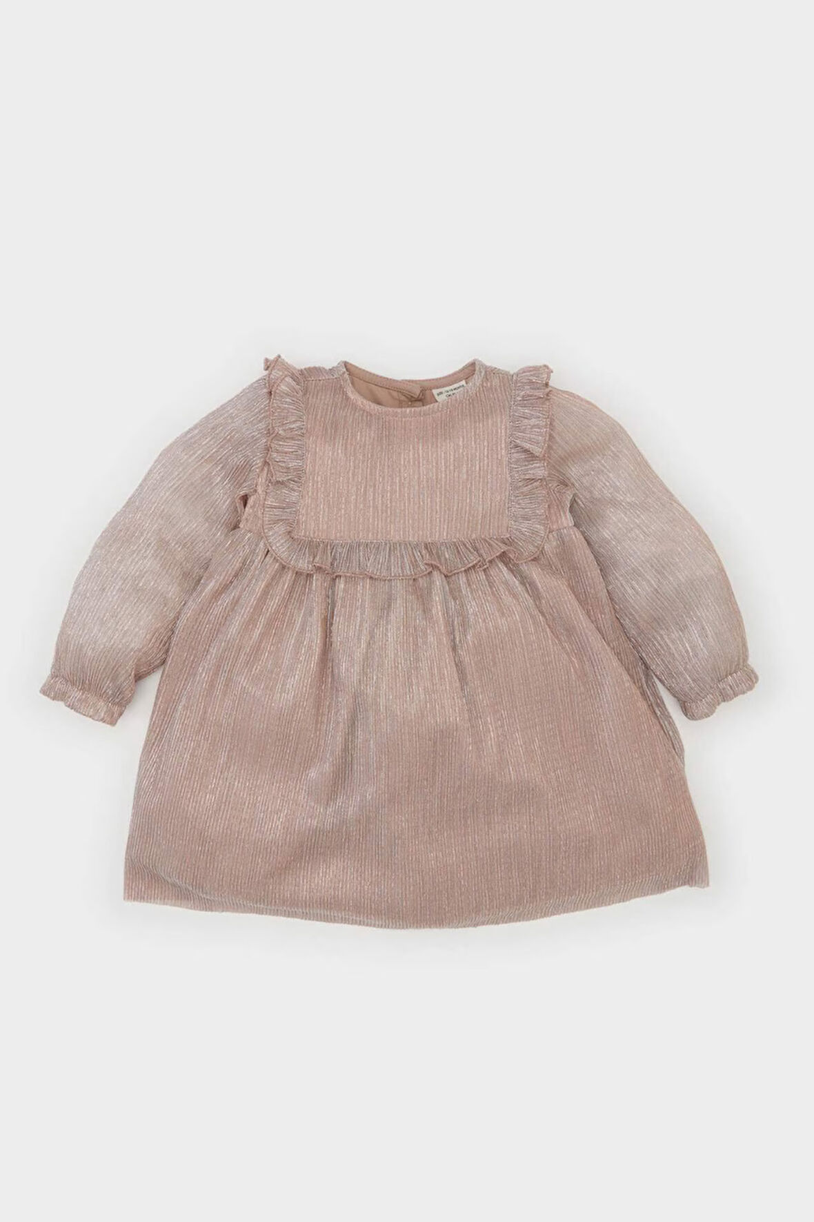 DeFacto Kız Bebek Uzun Kollu Şifon Elbise B2334A524WNBR476