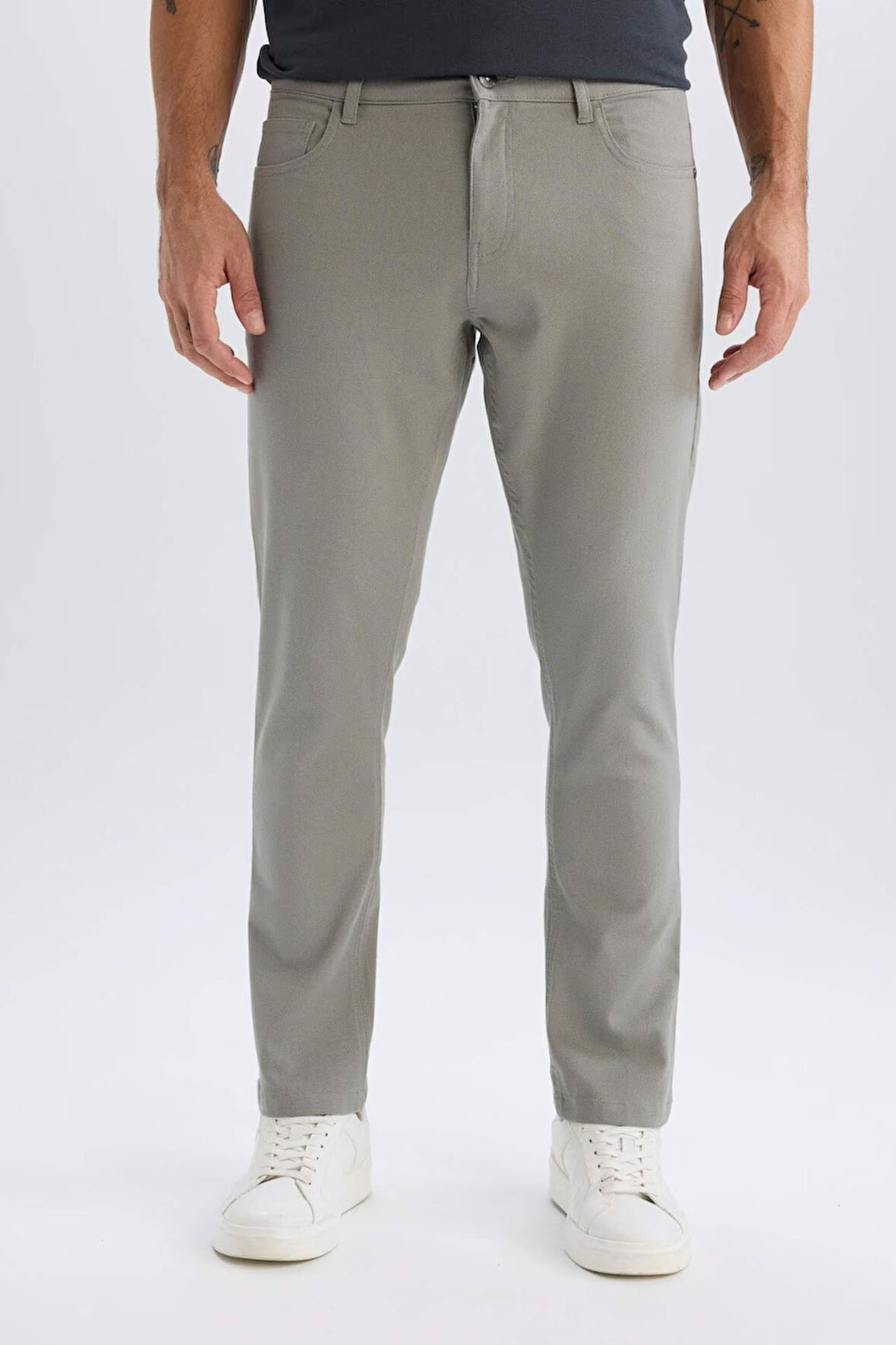 Slim Fit Dar Kesim Dar Paça Chino Kanvas Pantolon