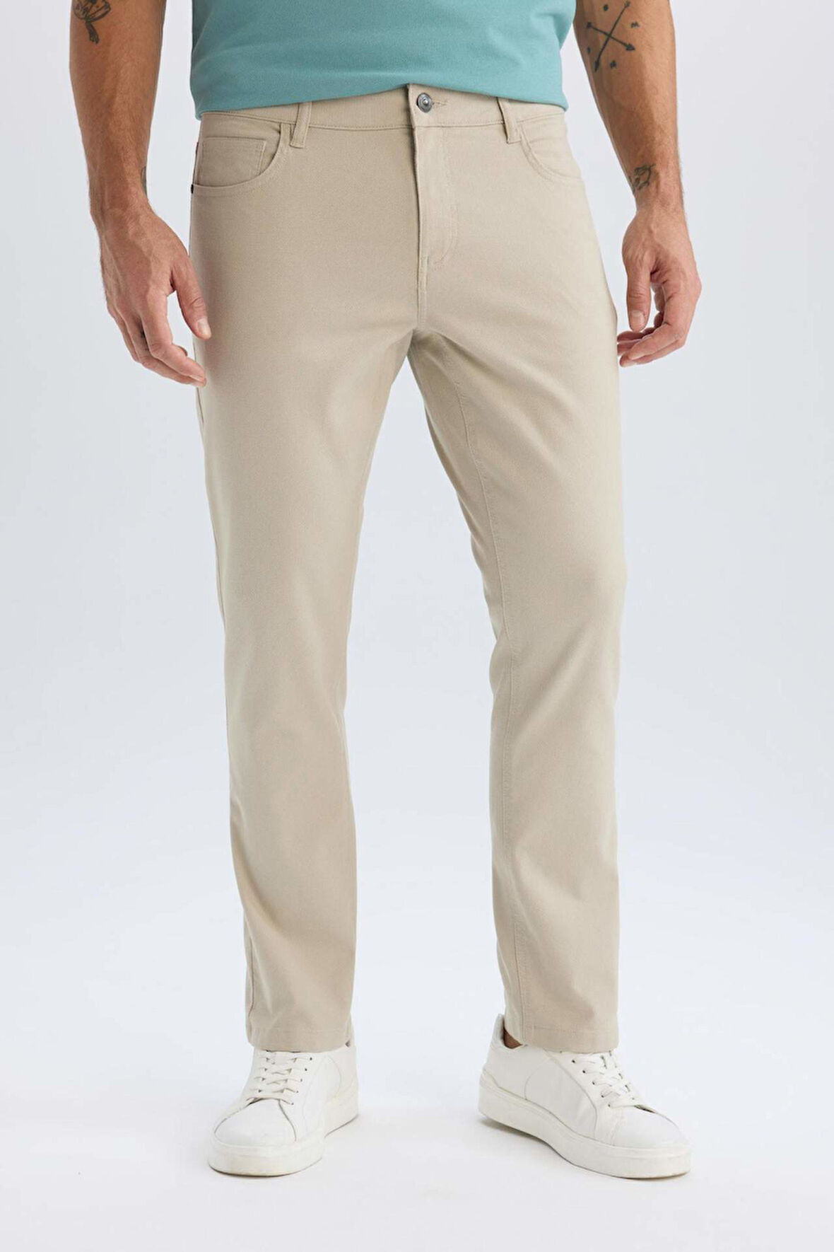 Slim Fit Dar Kesim Dar Paça Chino Kanvas Pantolon