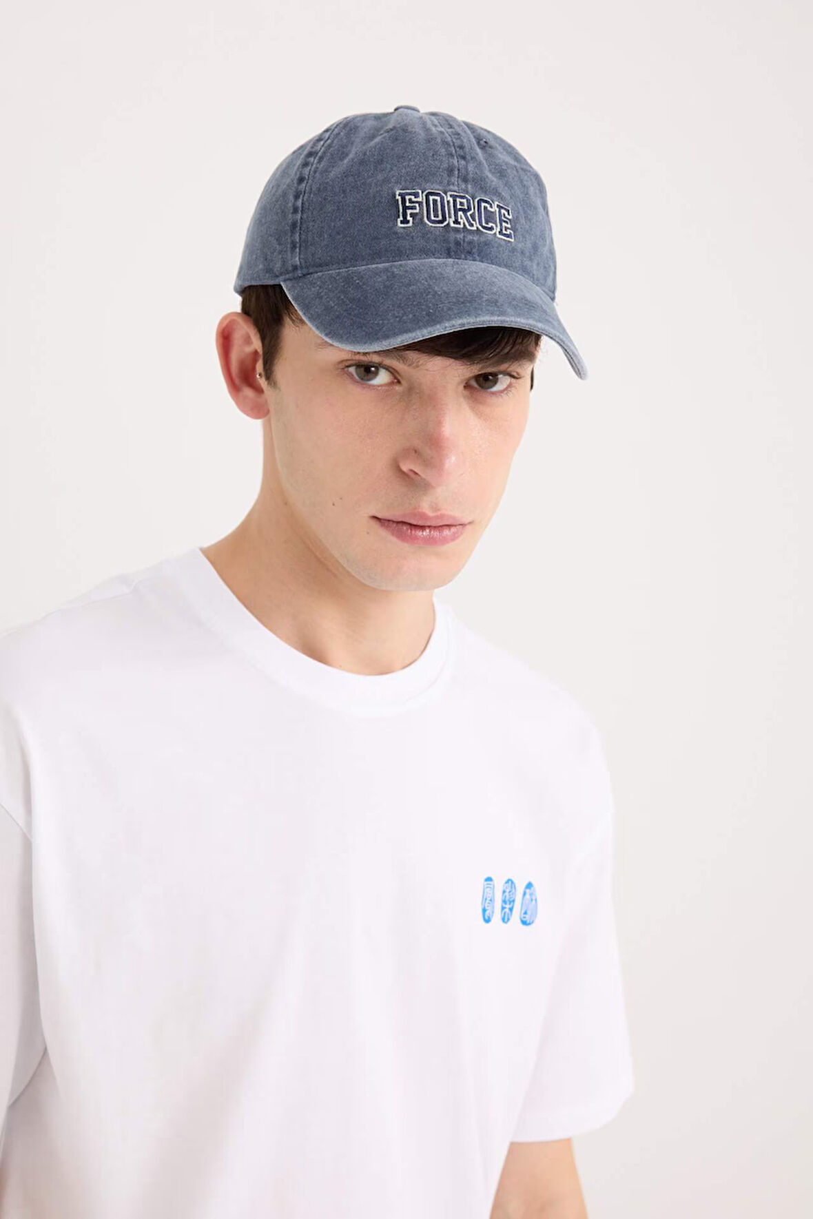 Unisex Nakışlı Jean Beyzbol Basketbol Şapkası