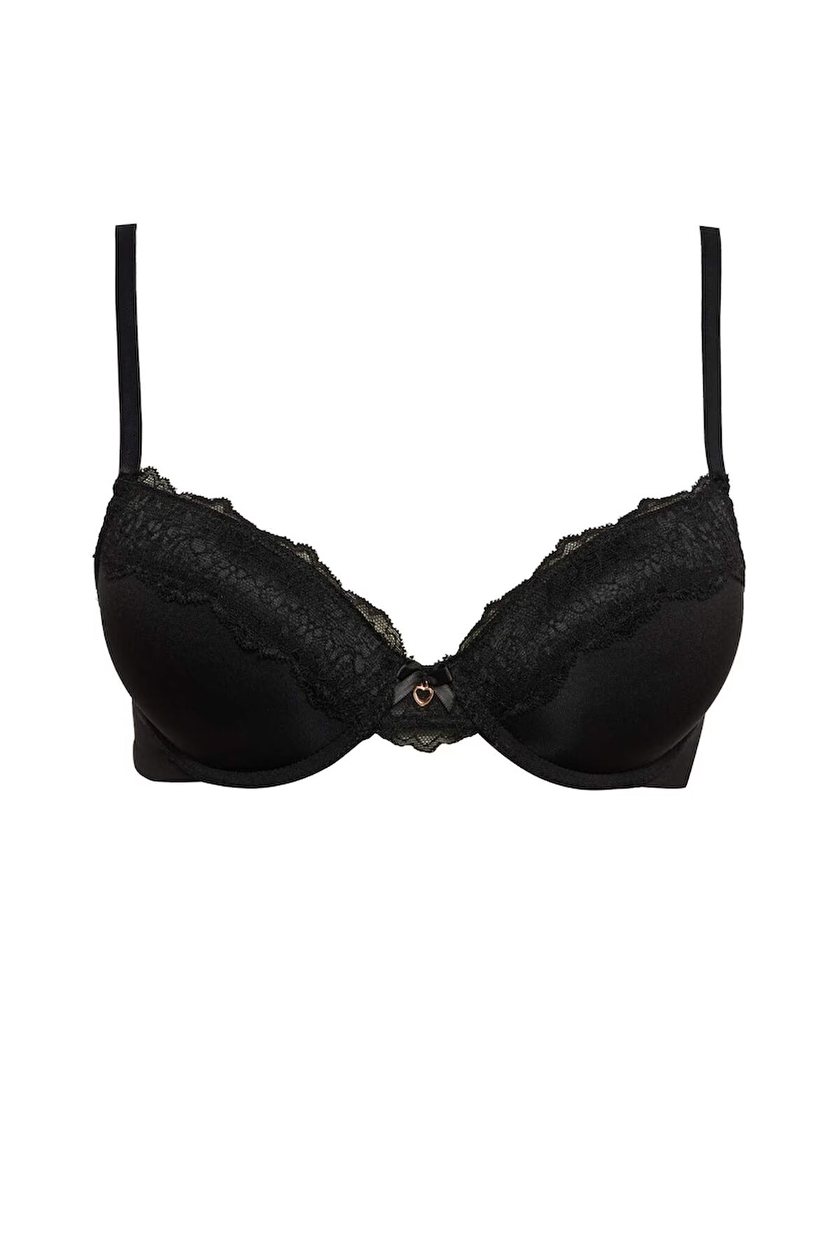 DeFacto Fall in Love Sevgililer Günü Dantel Detaylı Dolgulu Push Up Bra D8163AX25SPBK81