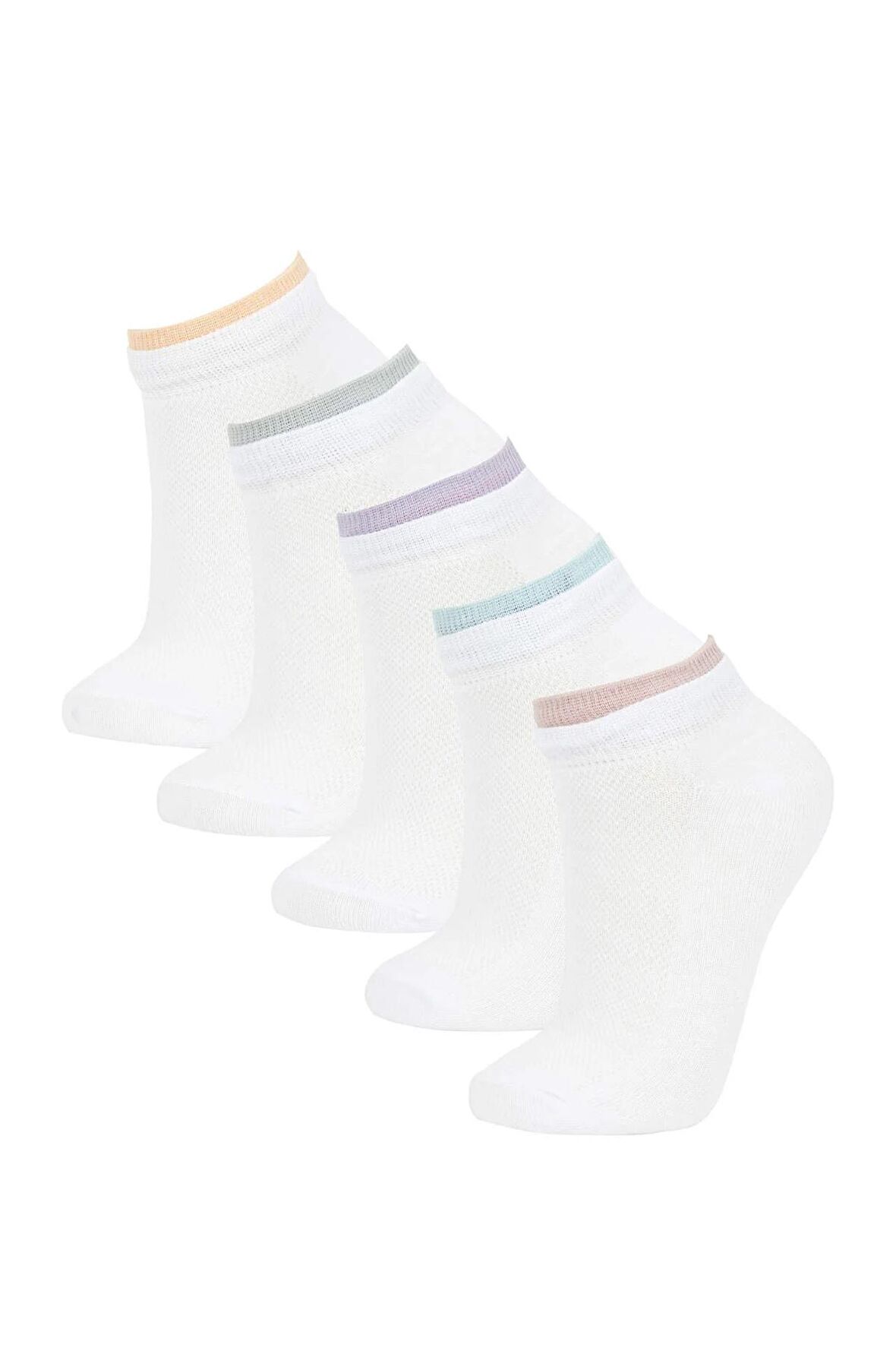 DeFacto Kadın 5'li Pamuklu Patik Çorap B6046AXNSWT1