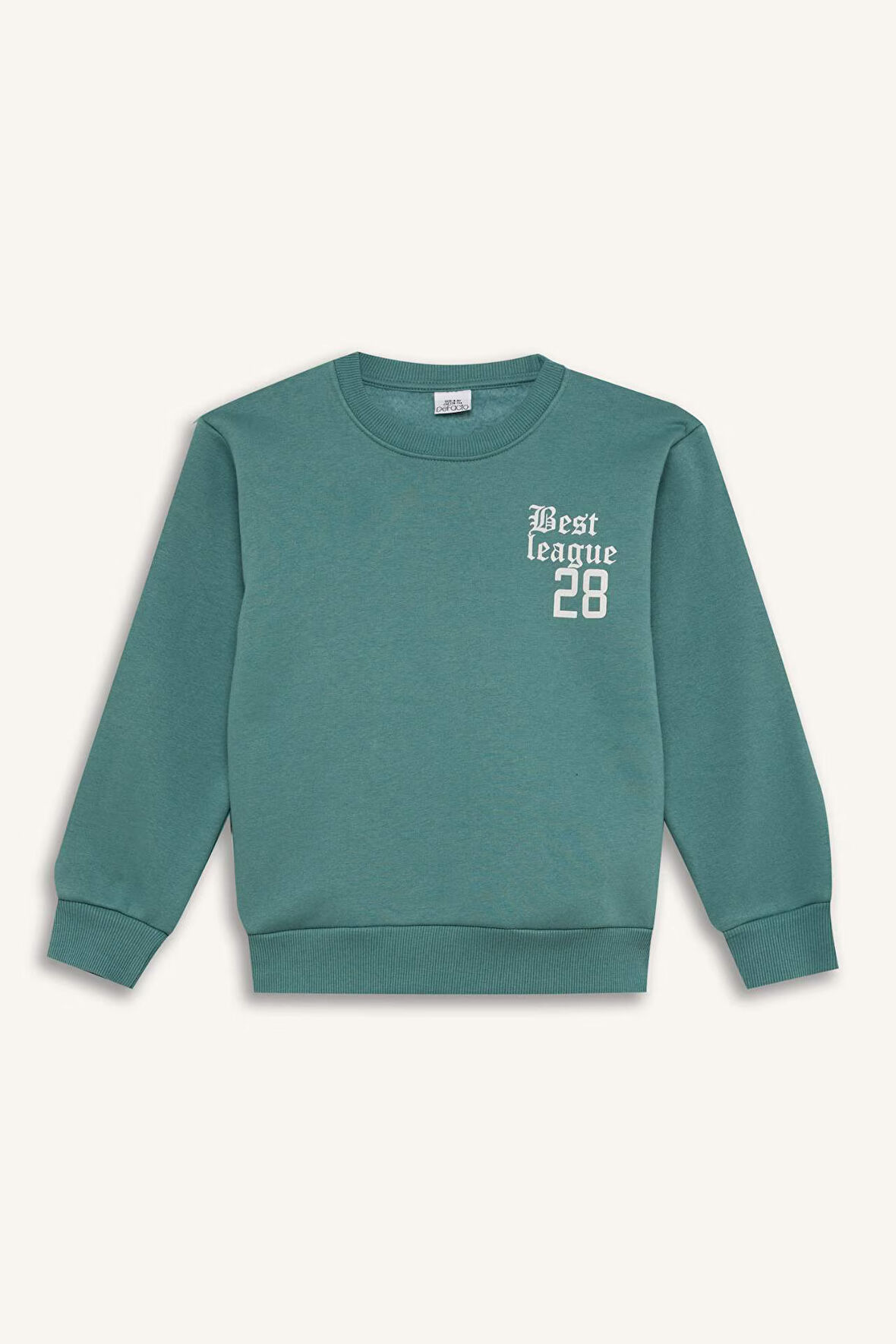 DeFacto Erkek Çocuk Oversize Geniş Kalıp Bisiklet Yaka Sırt Baskılı Sweatshirt D1912A824WNGN757