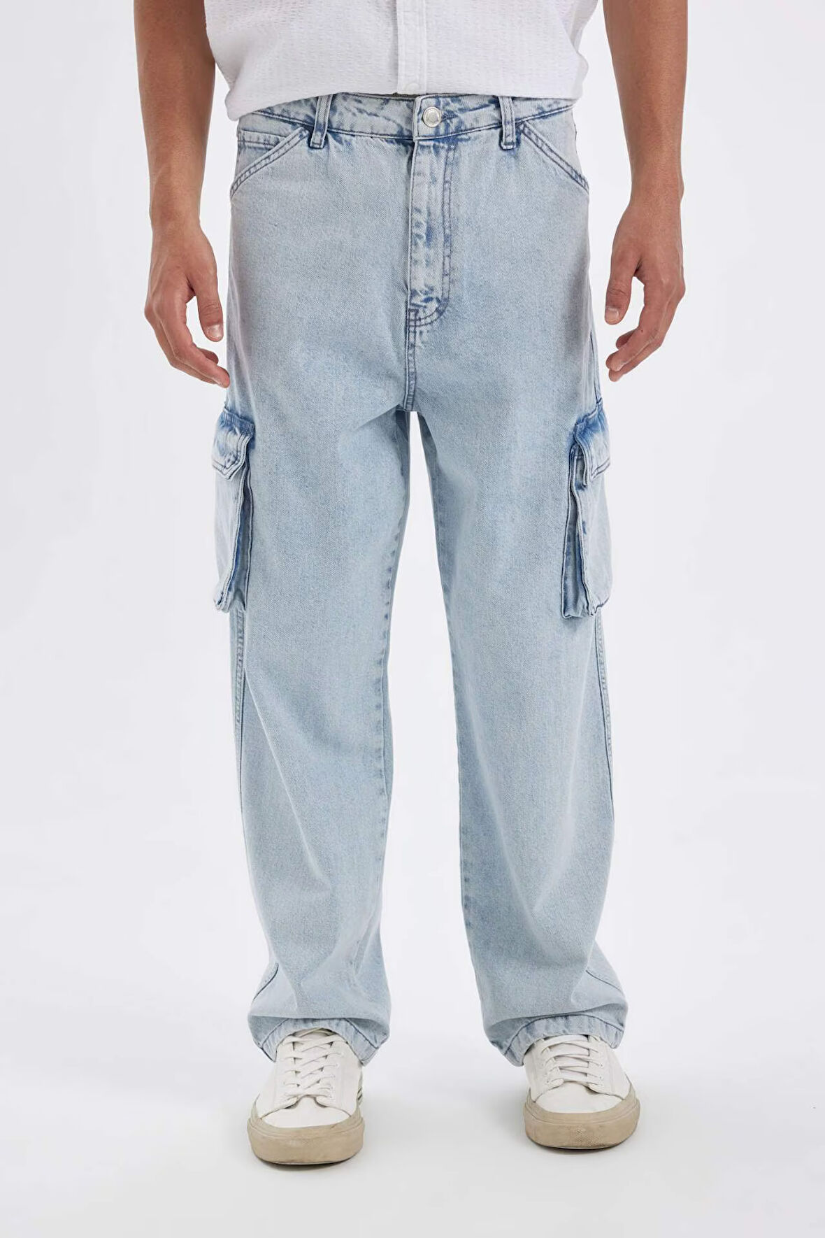 DeFacto Baggy Fit Geniş Kalıp Normal Bel Geniş Paça Jean Pantolon C7376AX24AUNM39