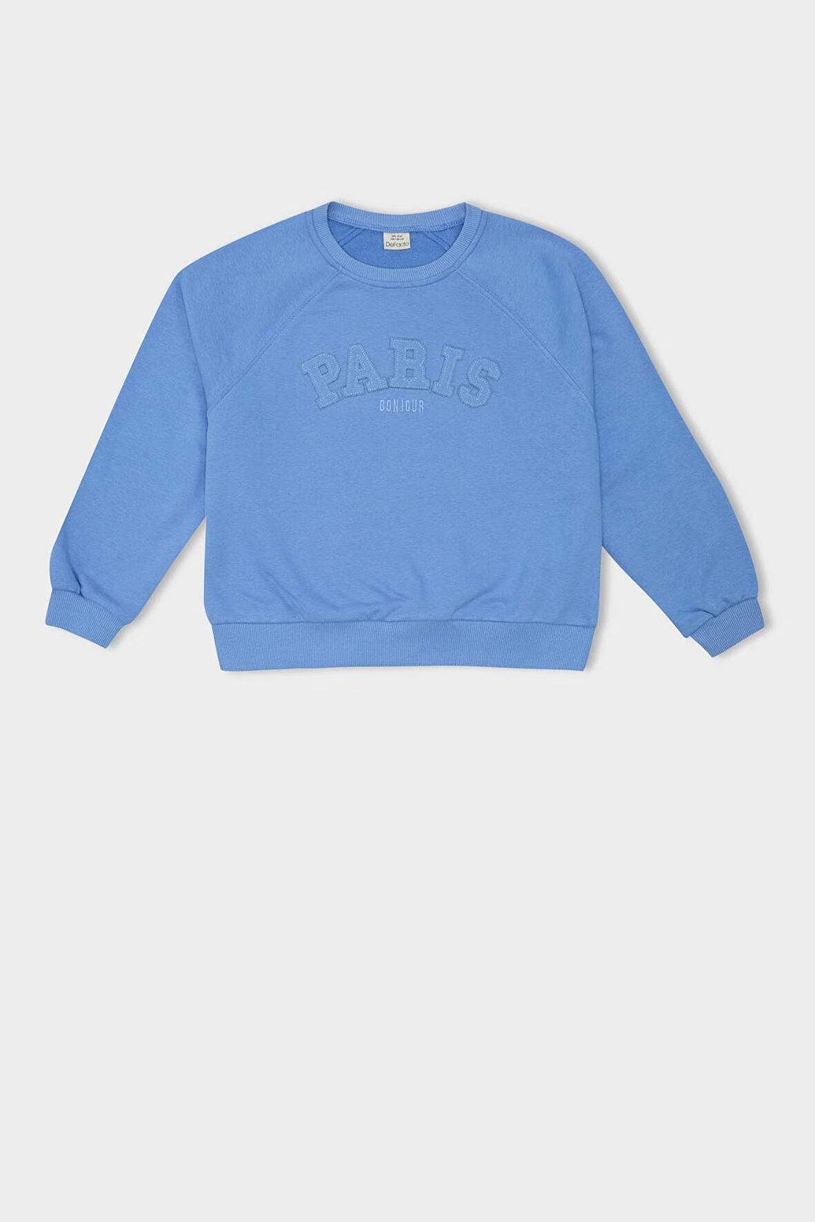 DeFacto Kız Çocuk Pembe Oversize Geniş Kalıp Bisiklet Yaka Baskılı Sweatshirt D1100A824AUBE514