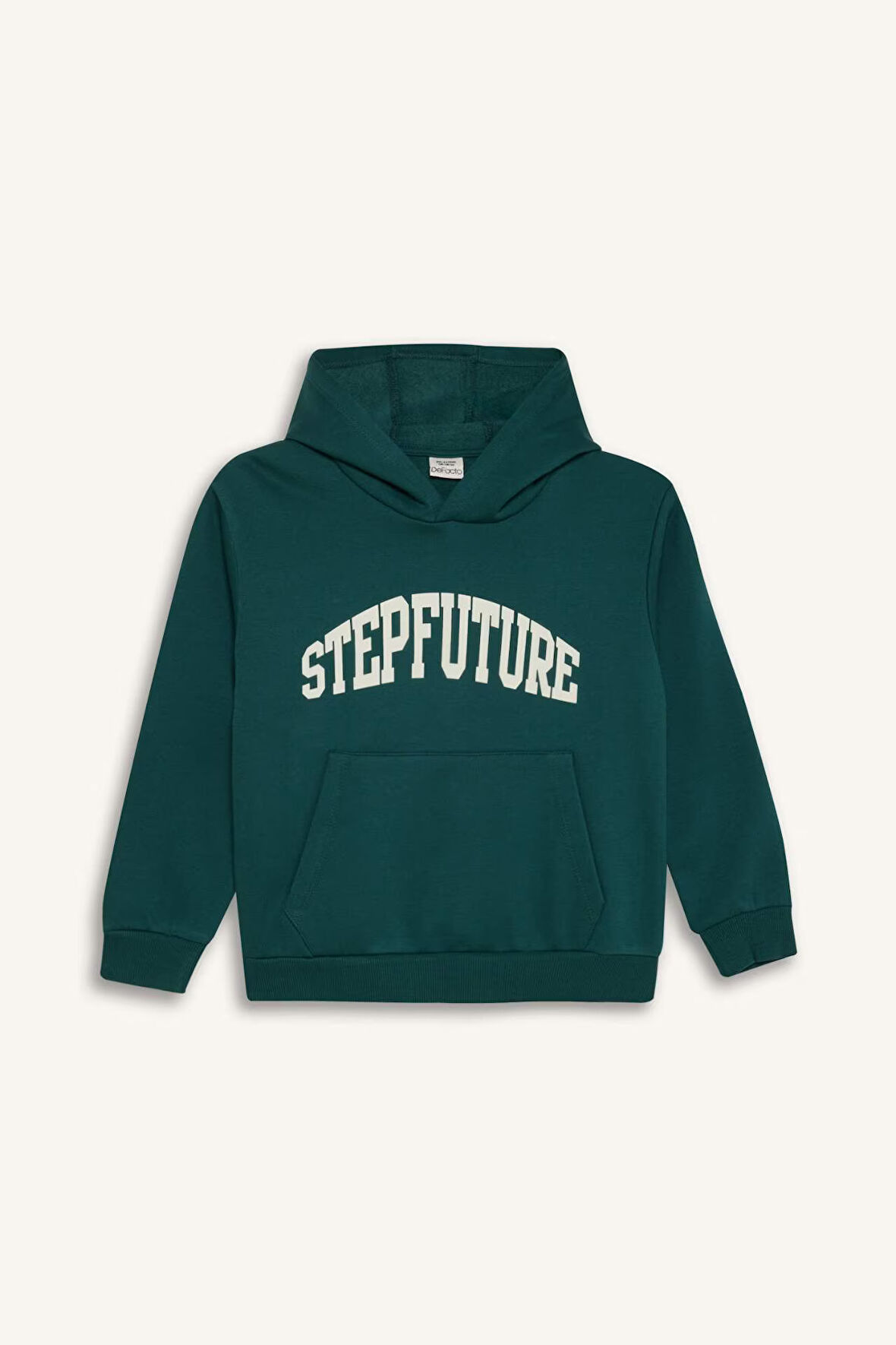 DeFacto Erkek Çocuk Kapüşonlu Baskılı Cepli Kalın Sweatshirt D3033A824WNGN155