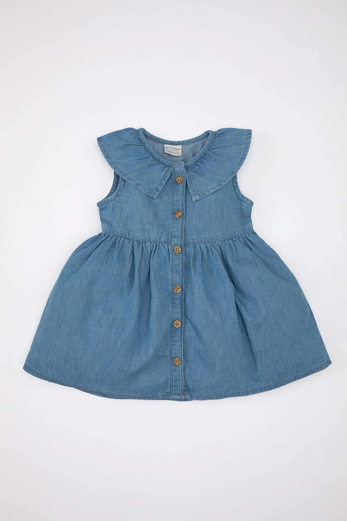 DeFacto Kız Bebek Kolsuz Jean Elbise C5969A524SMBE394