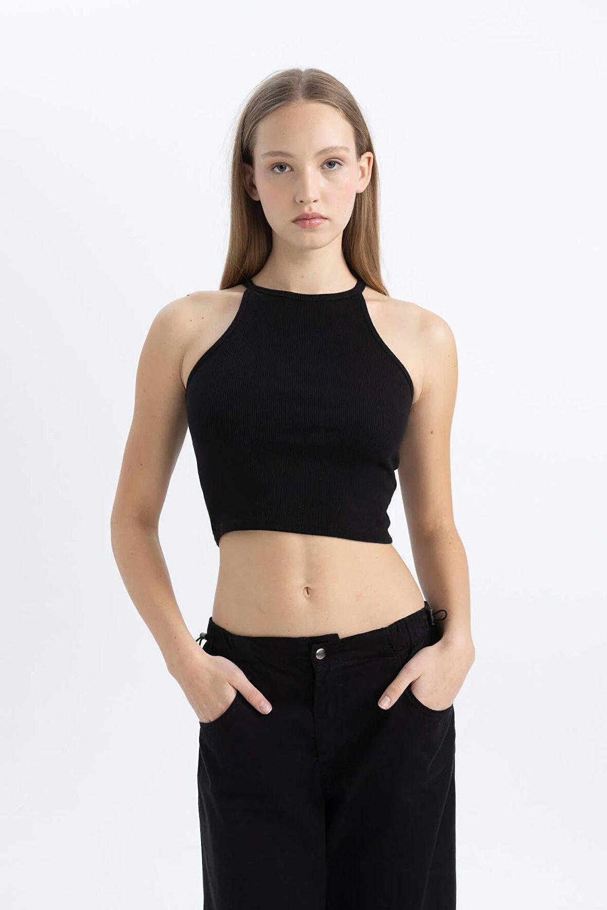 DeFacto Coool Fitted Fitilli Kaşkorse Basic Atlet C4080AX24SMBK81