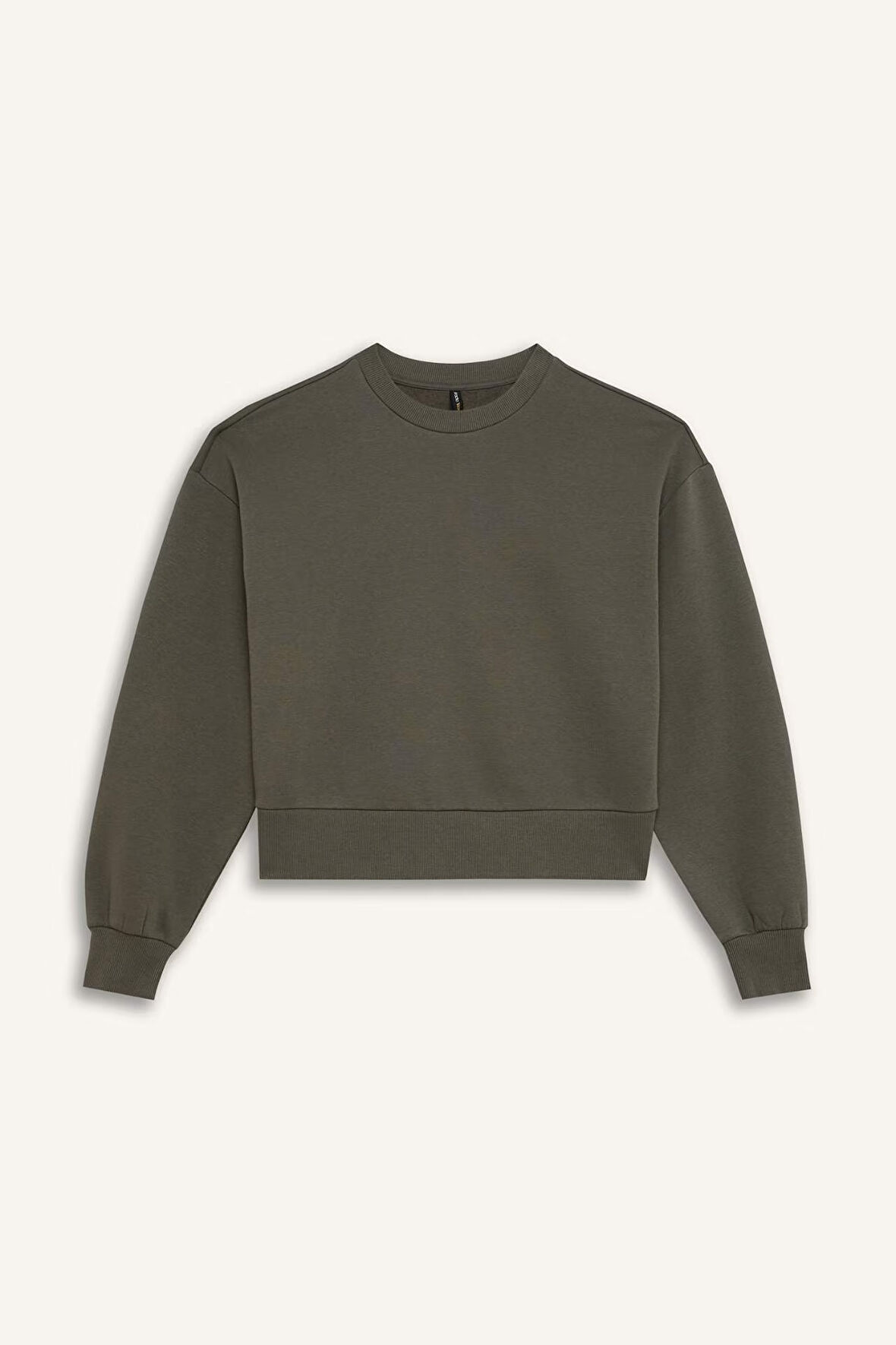 DeFacto Boxy Fit Bisiklet Yaka Kalın Basic Düz Sweatshirt B8568AX24WNKH422