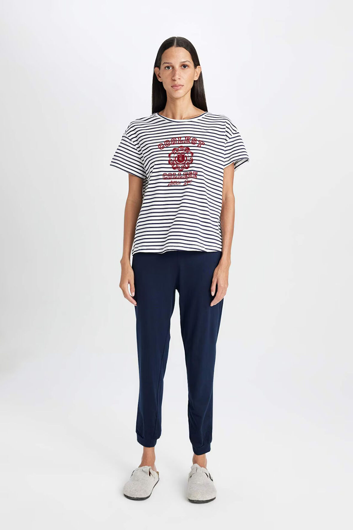 DeFacto Fall in Love Baskılı Kısa Kollu Pijama Takımı C5125AX24AUNV31