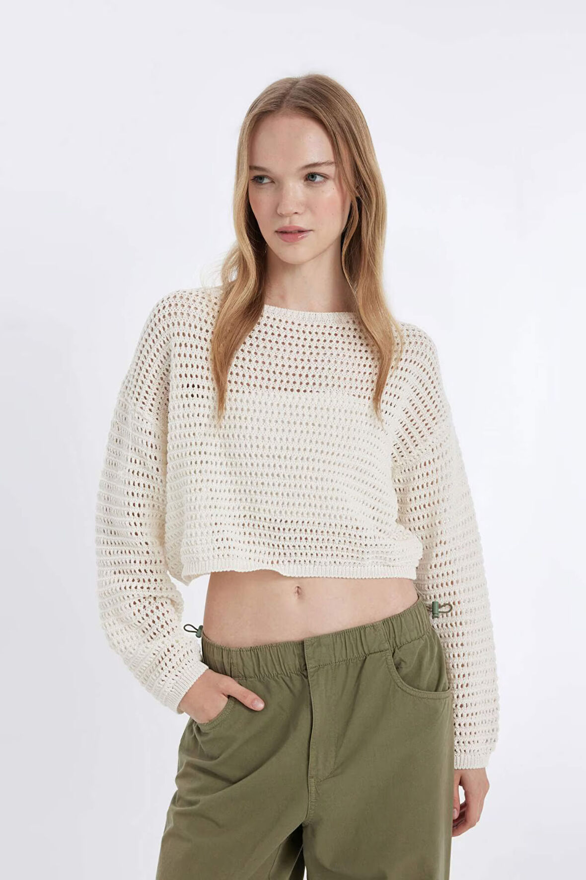 DeFacto Coool Regular Fit Kroşe Kazak D5126AX24HSER105