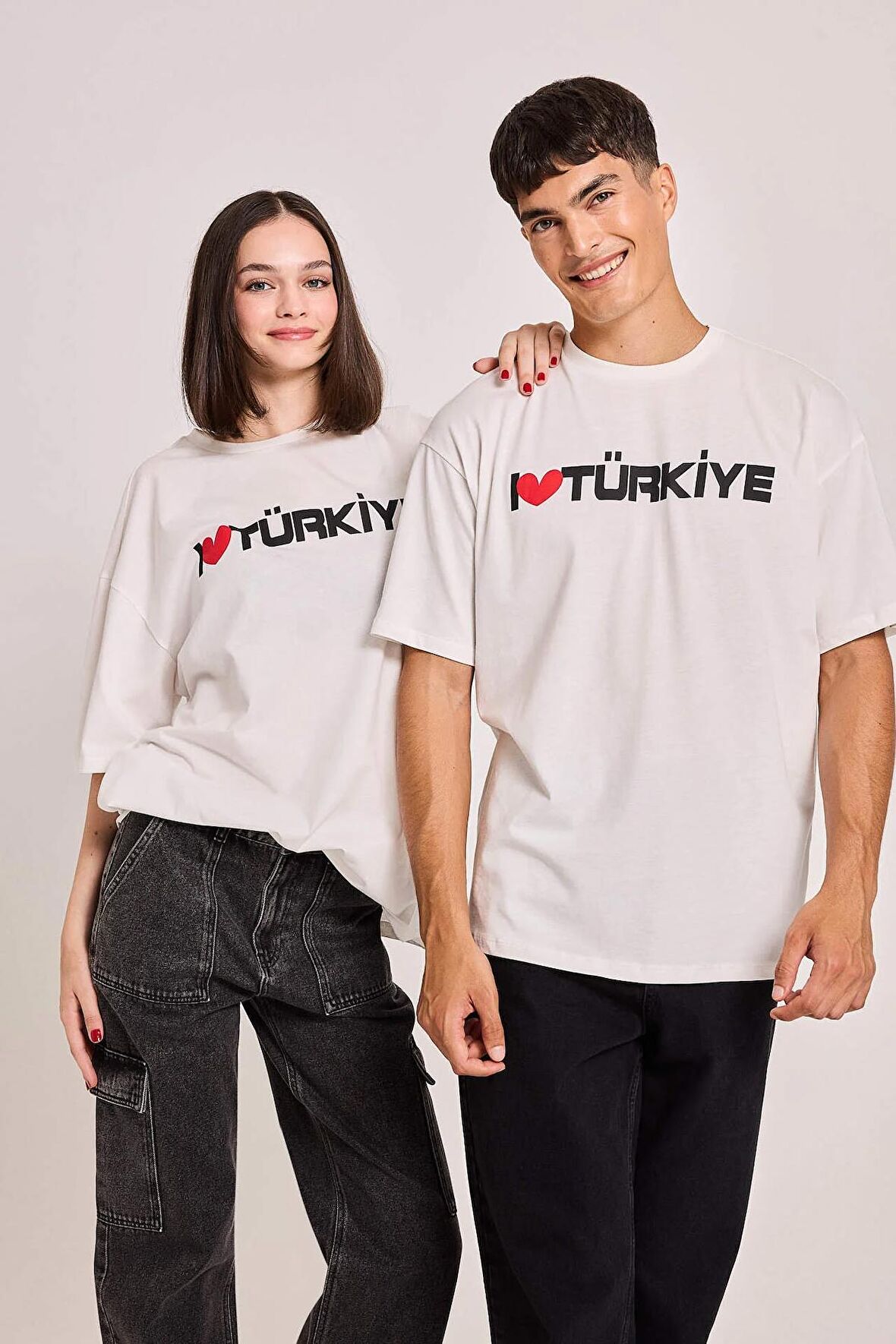 DeFacto Coool Oversize Geniş Kalıp Baskılı Kısa Kollu Tişört D6044AX24SMWT32