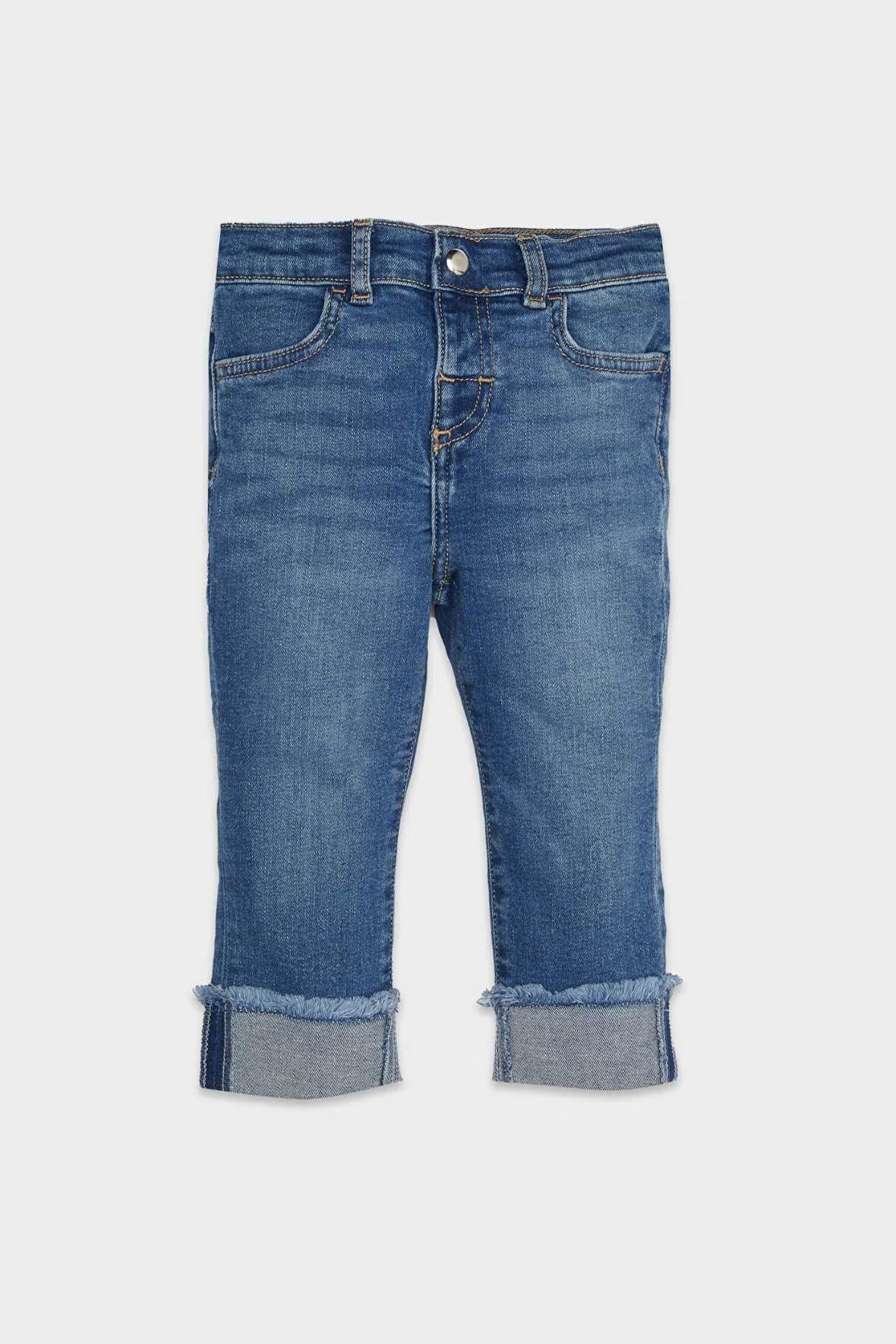 DeFacto Kız Bebek Straight Fit Duble Düz Paça Cepli Jean Pantolon D1534A524AUNM28