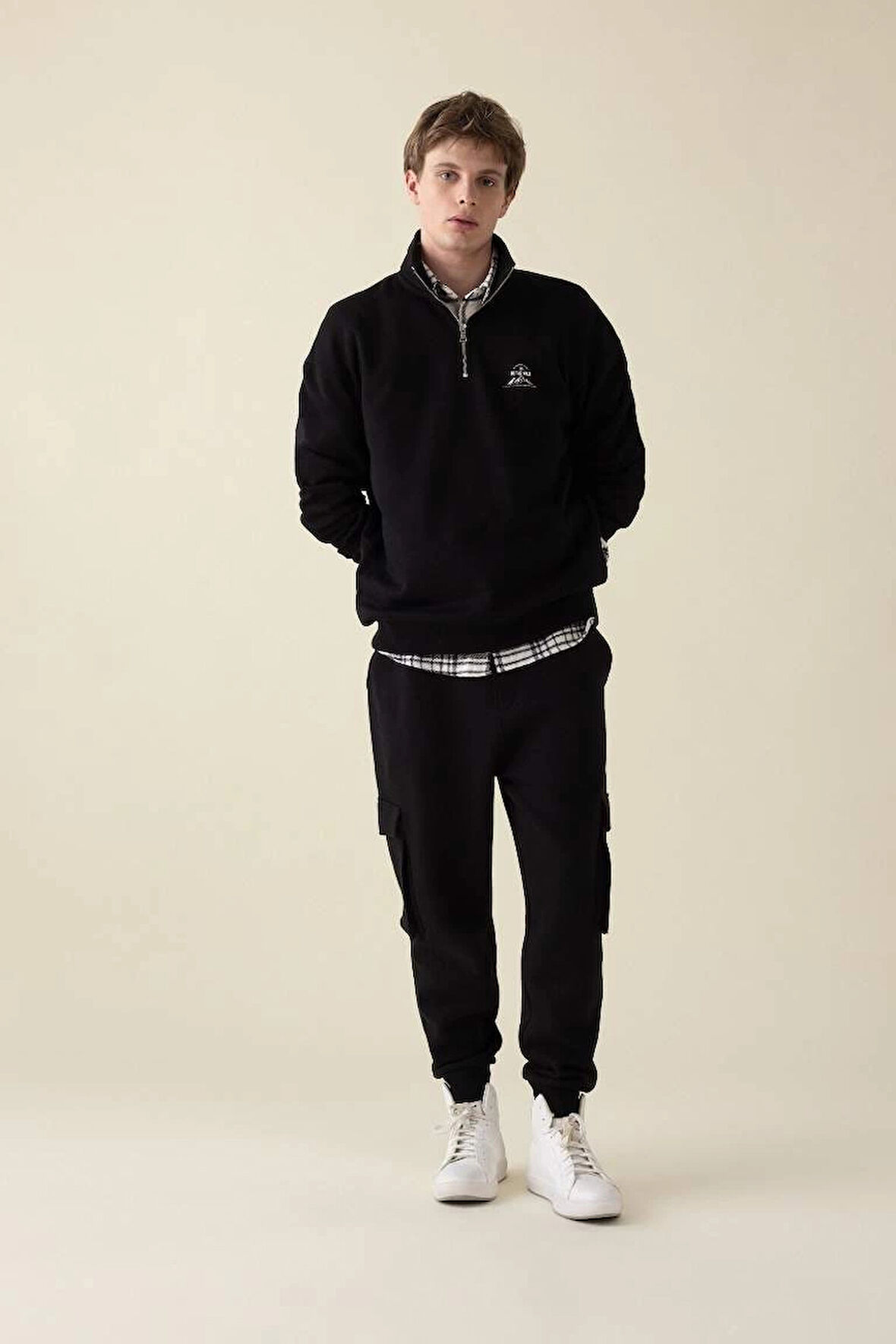 Y5533 Kargo Cepli Esnek Paça Eşofman Altı