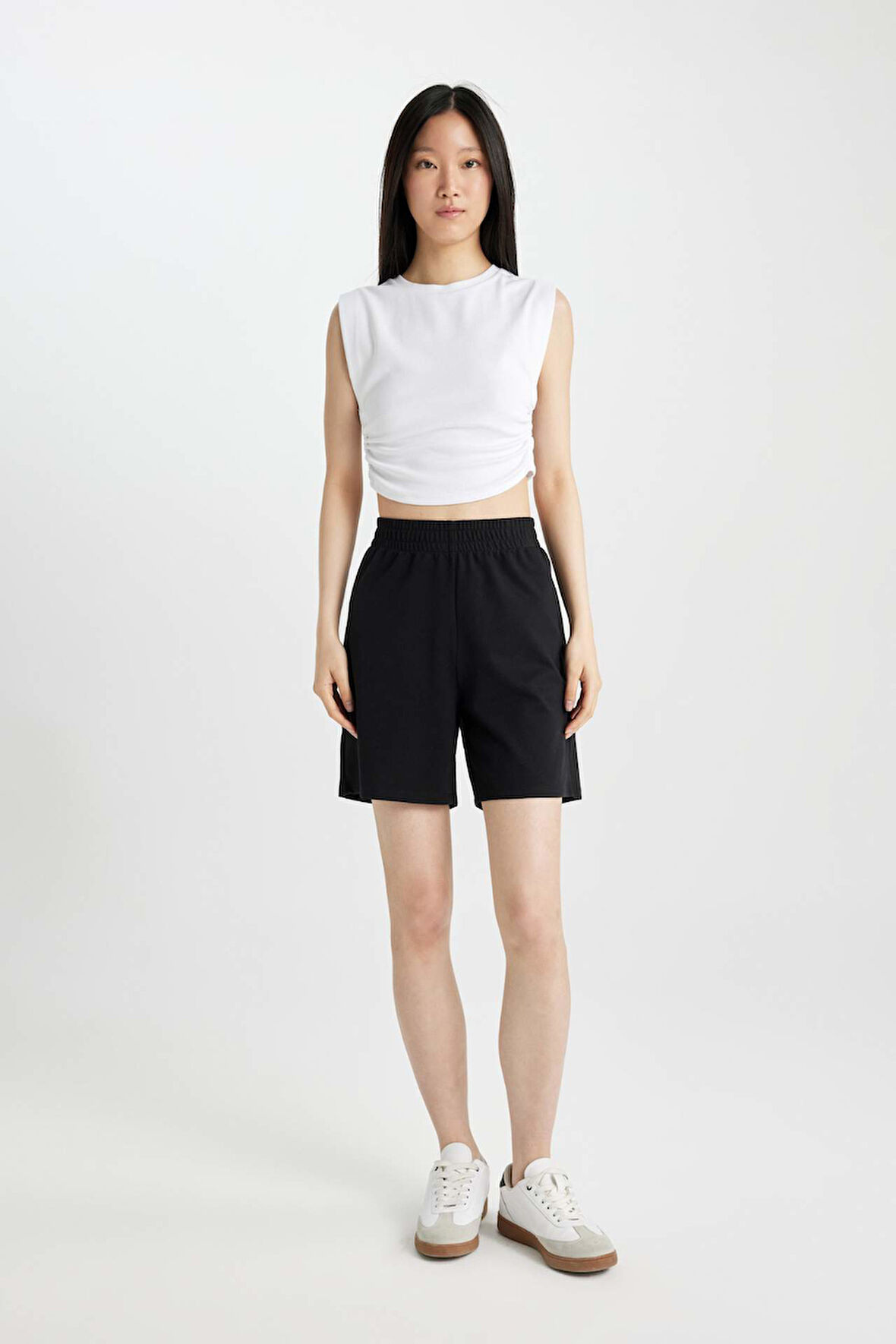DeFacto Regular Fit Basic Düz Bermuda Şort U4570AZNSBK81