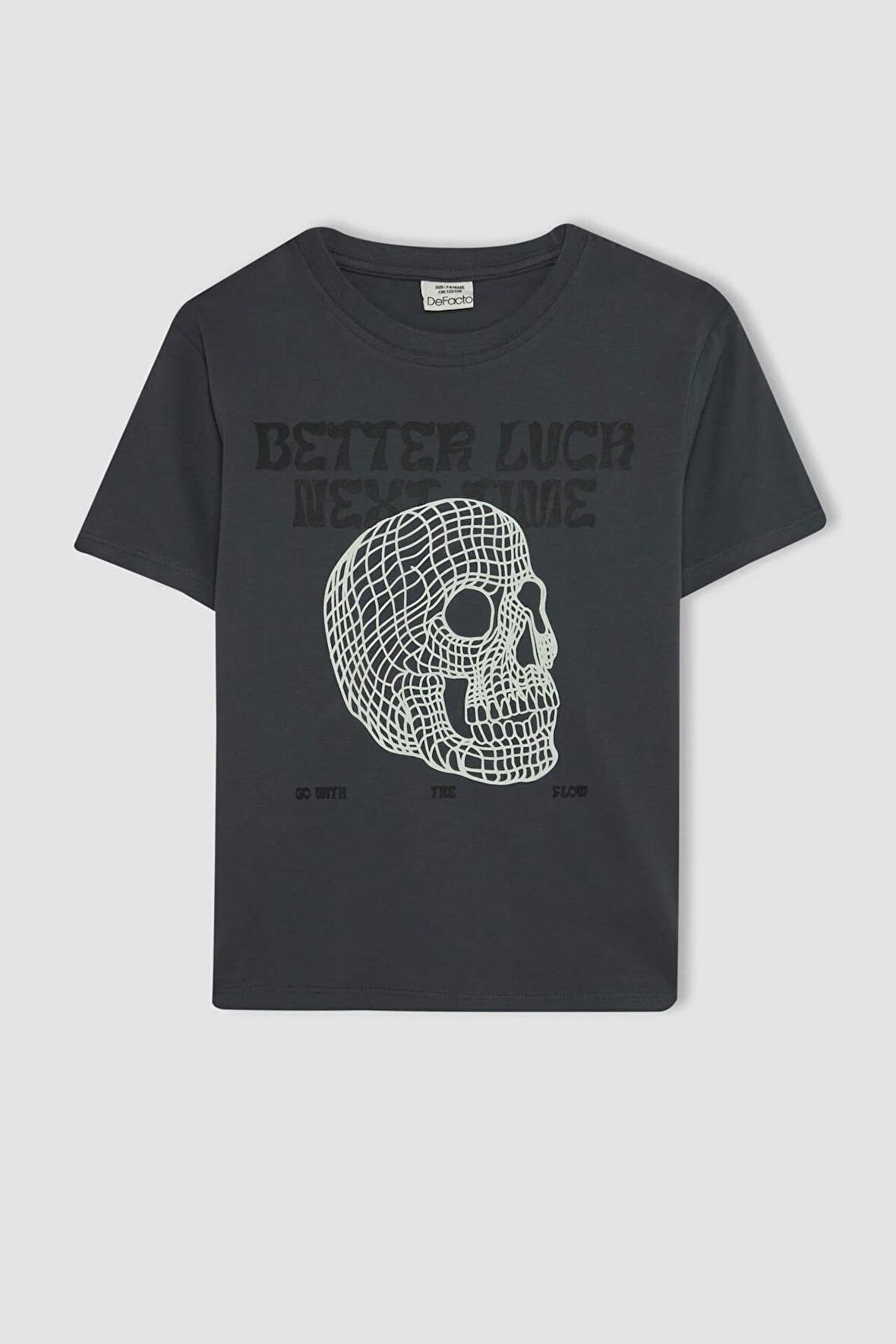 DeFacto Erkek Çocuk Bisiklet Yaka Renk Şekil Değiştiren Basklı Kısa Kollu Tişört C6255A824HSAR58