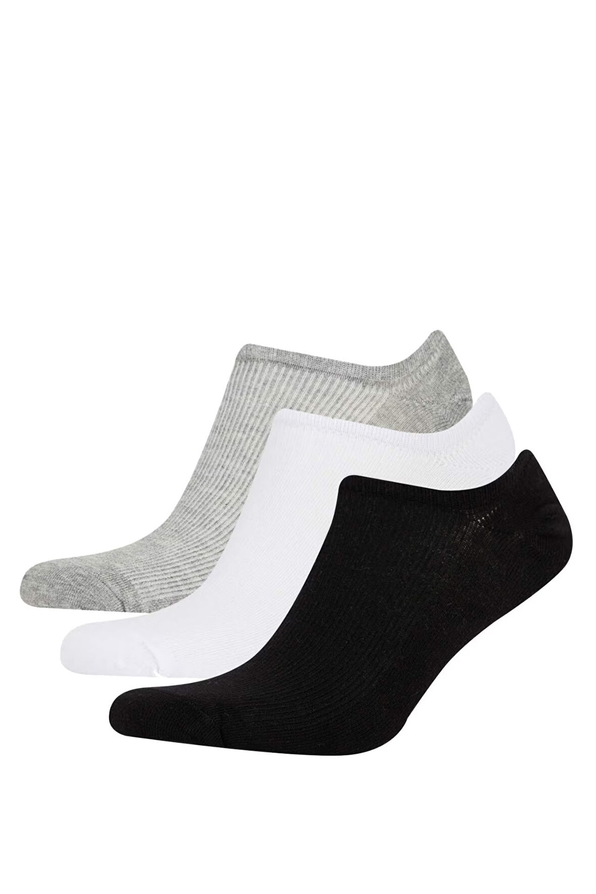 DeFacto Erkek Görünmez 3'lü Pamuklu Sneaker Çorap C6785AXNSKR1