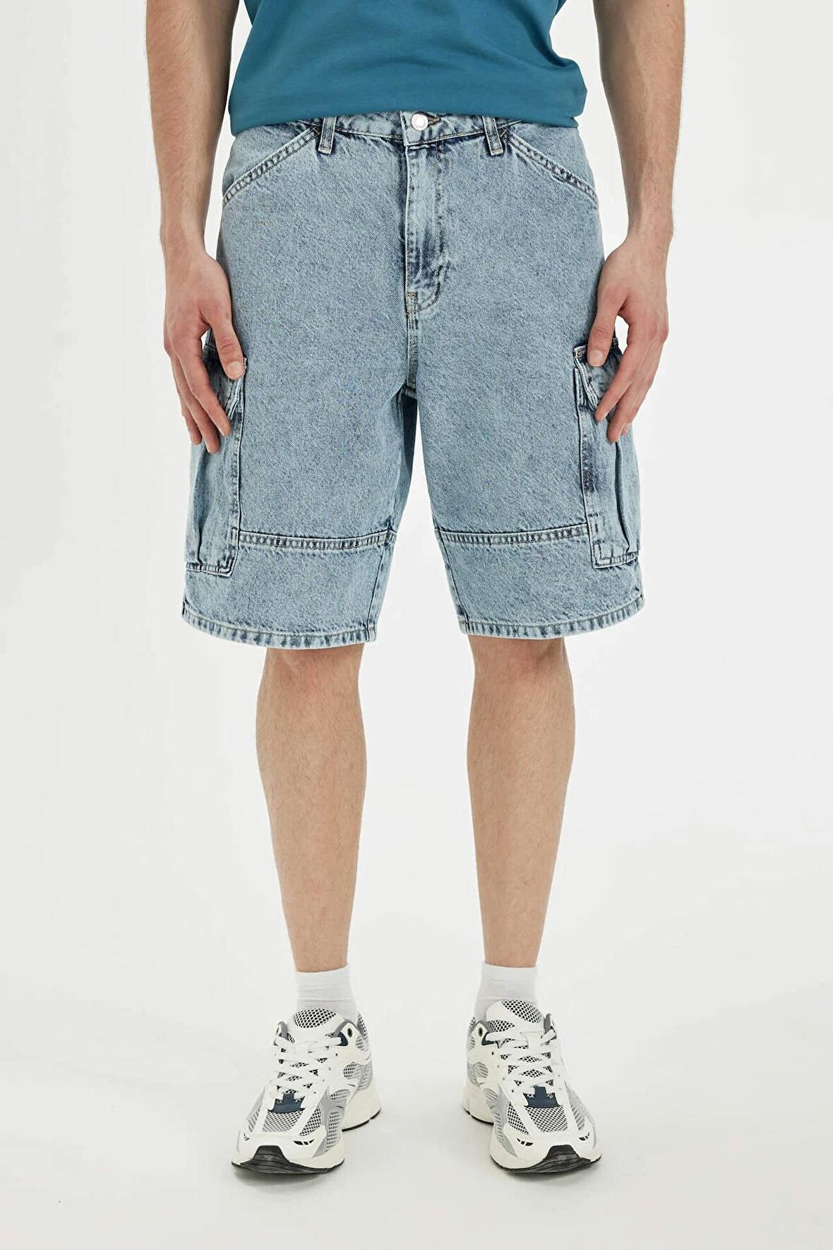 DeFacto Kargo Fit Jean Bermuda Şort C2047AX24SMNM39