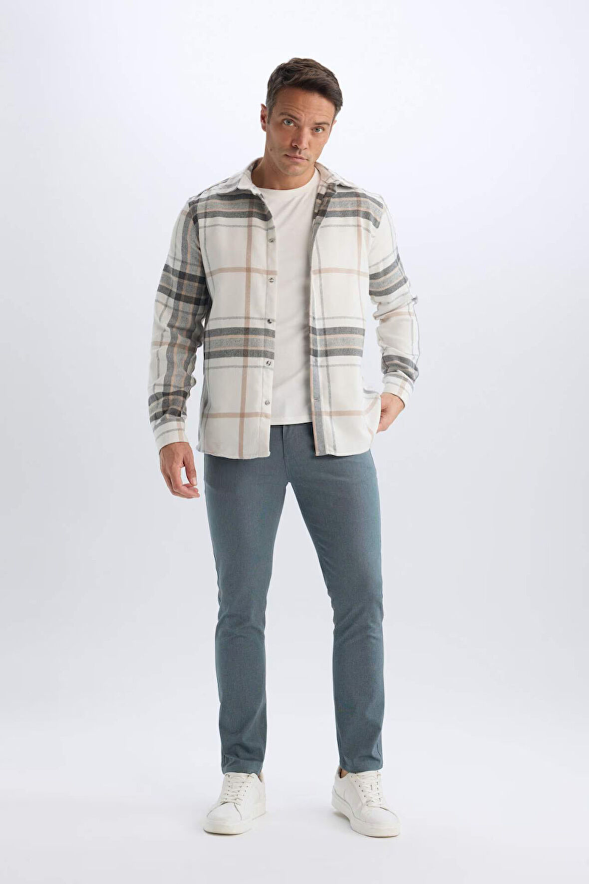 Slim Fit Dar Kesim Dar Paça Chino Kanvas Pantolon