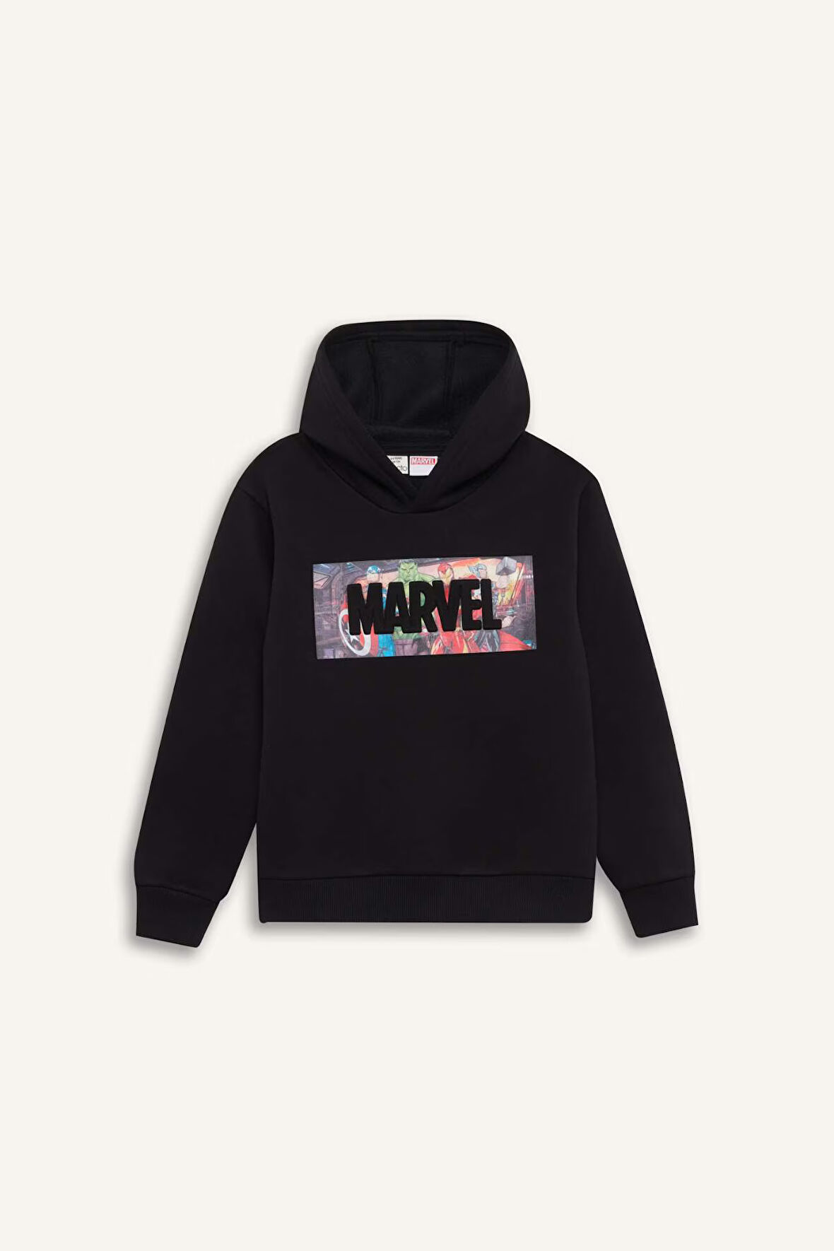 DeFacto Erkek Çocuk Marvel Avengers Kapüşonlu Kalın Sweatshirt D6736A824WNBK81