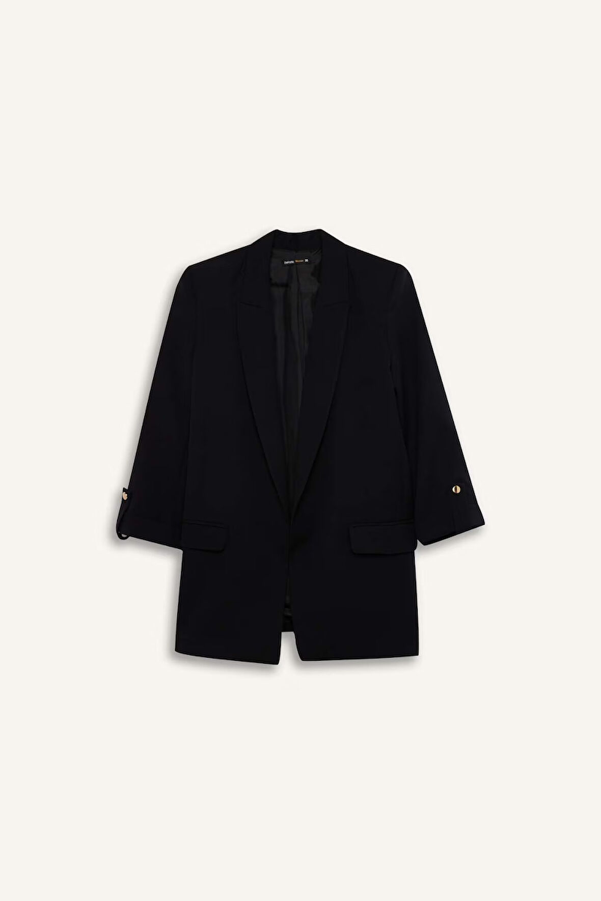 Regular Fit Ceket Yaka Basic Blazer Ceket