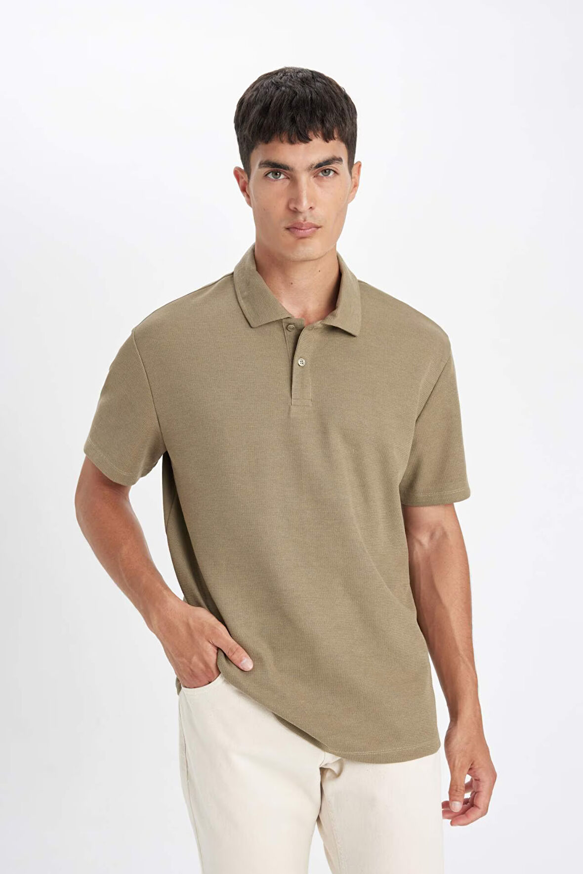 DeFacto New Regular Fit Basic Düz Kısa Kollu Polo Tişört B4939AX24AUKH474