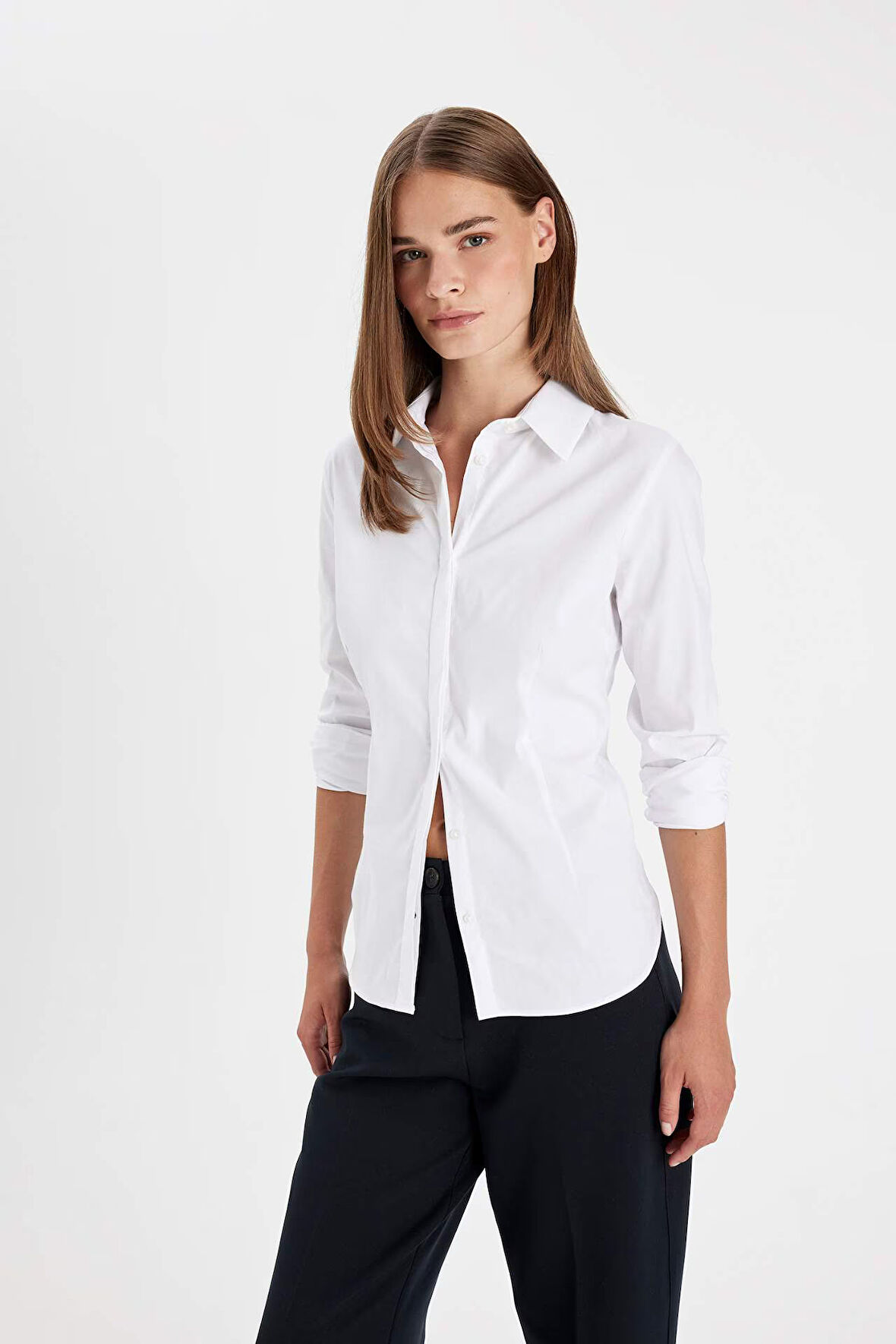 DeFacto Fitted Bengalin Uzun Kollu Gömlek Y4651AZ24AUWT36
