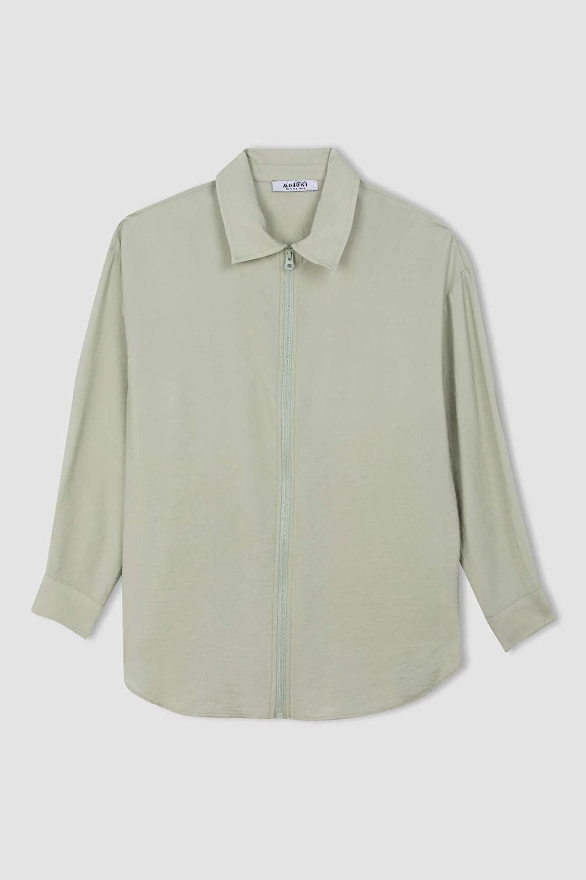 DeFacto Relax Fit Uzun Kollu Gömlek Tunik C8855AX24SMGN1156
