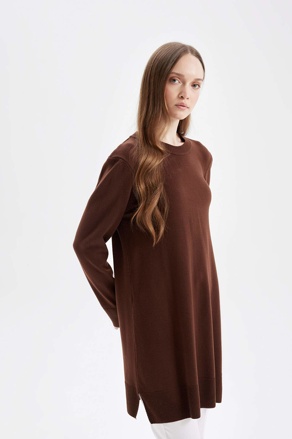 DeFacto Regular Fit Bisiklet Yaka Uzun Kollu Basic Tunik H3431AZ24AUBN468