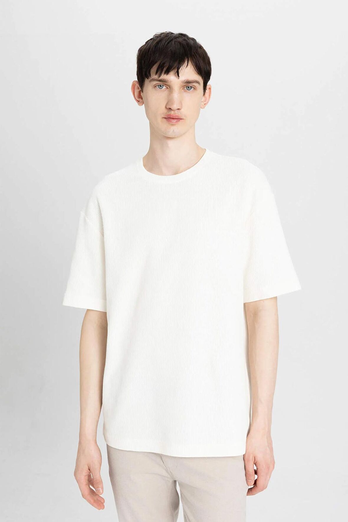 DeFacto Relax Fit Bisiklet Yaka Kısa Kollu Tişört C3701AX24SPER136