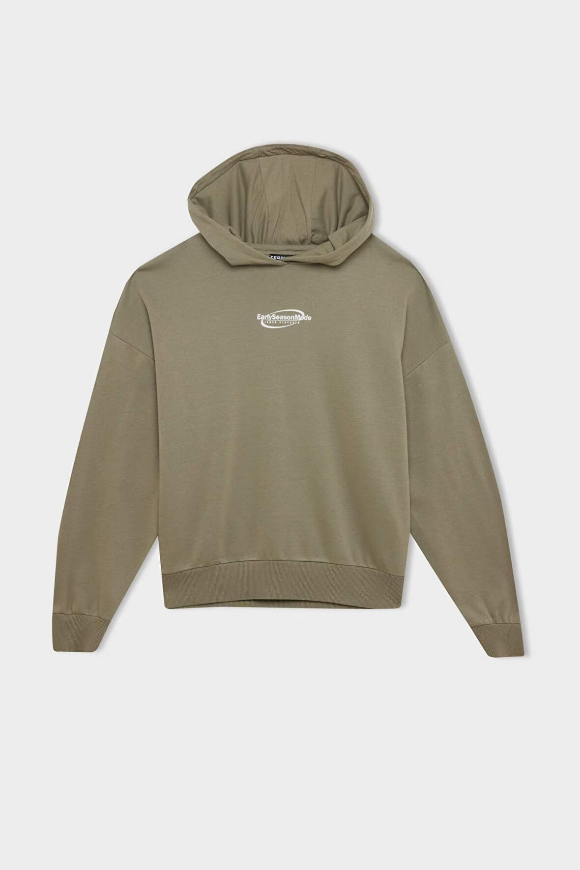 DeFacto Coool Loose Fit Baskılı Kapüşonlu Sweatshirt D6672AX24WNKH109