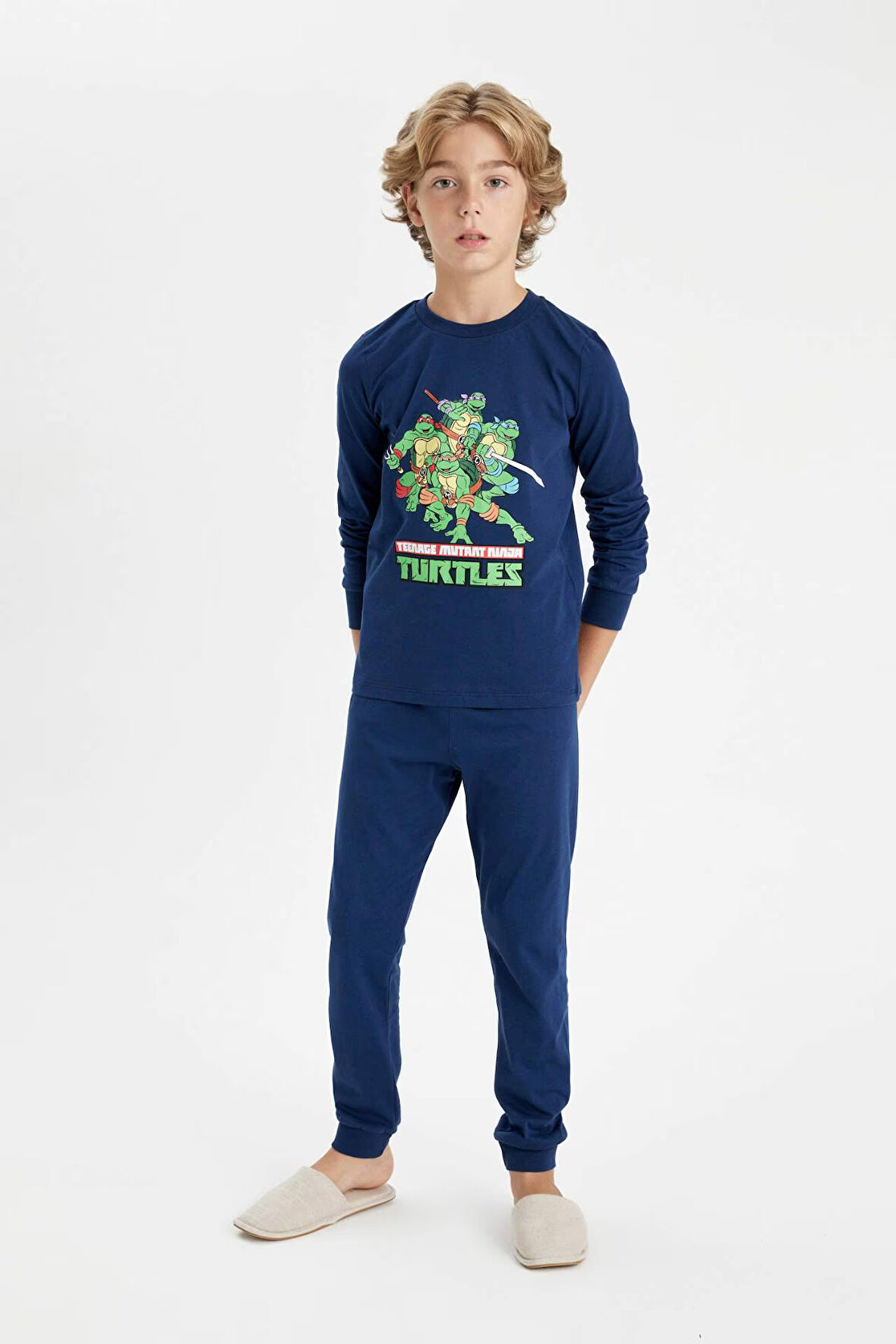 DeFacto Erkek Çocuk Teenage Mutant Ninja Turtles Uzun Kollu Pijama Takımı D6324A824AUNV154