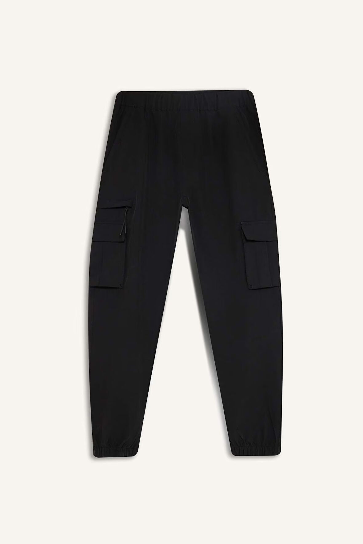 DeFactoFit Sporcu Jogger Eşofman Altı Slim Fit Dar Kesim Dokuma Kargo Cepli Standart Paça D3884AX24WNBK81