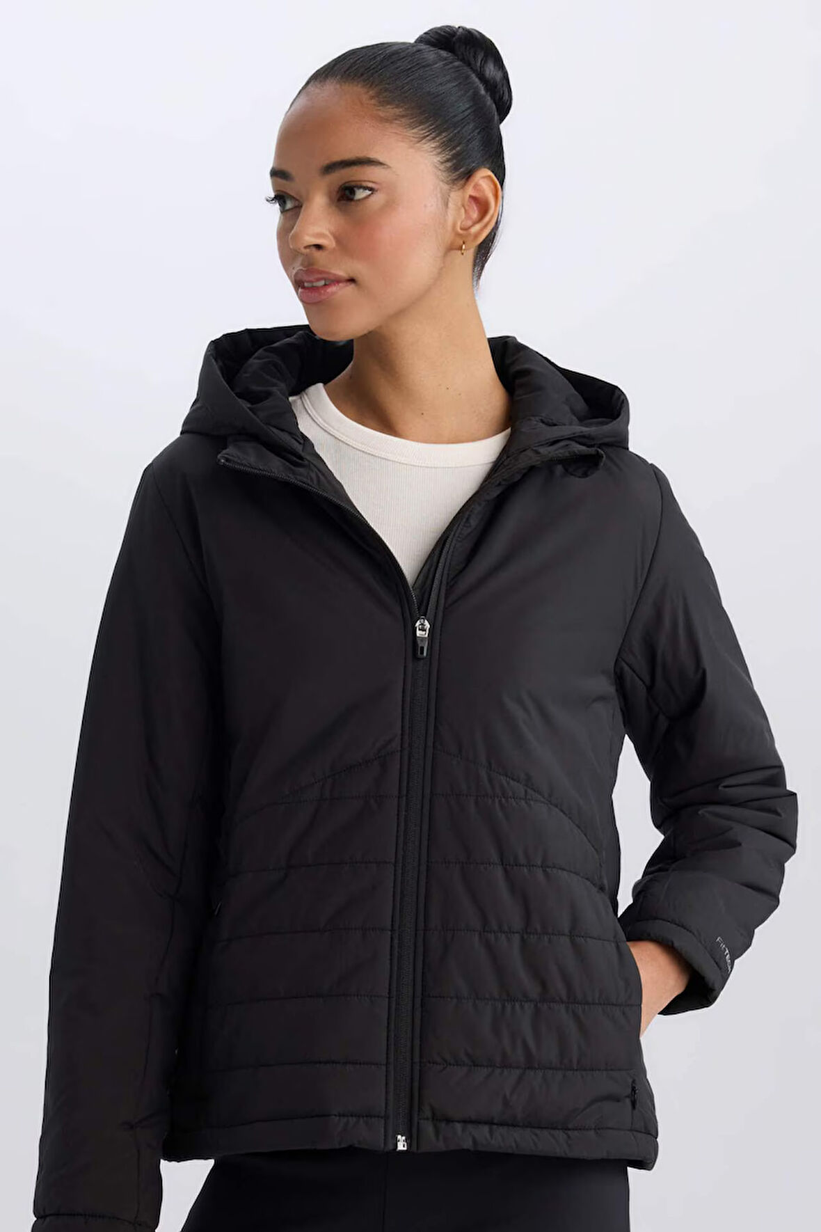 DeFactoFit Su İtici Regular Fit Kapüşonlu Fermuarlı Mont D6085AX25SPBK81