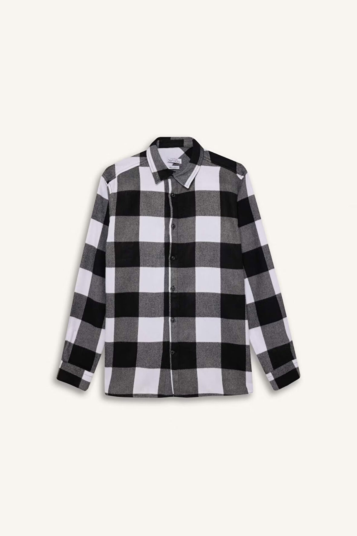 DeFacto Regular Fit Polo Yaka Pamuklu Uzun Kollu Gömlek D7558AX24AUBK81