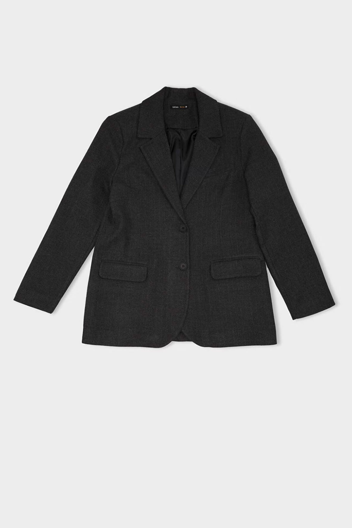 DeFacto Oversize Geniş Kalıp Ceket Yaka Düğmeli Çizgili Blazer Ceket D6879AX24AUAR151