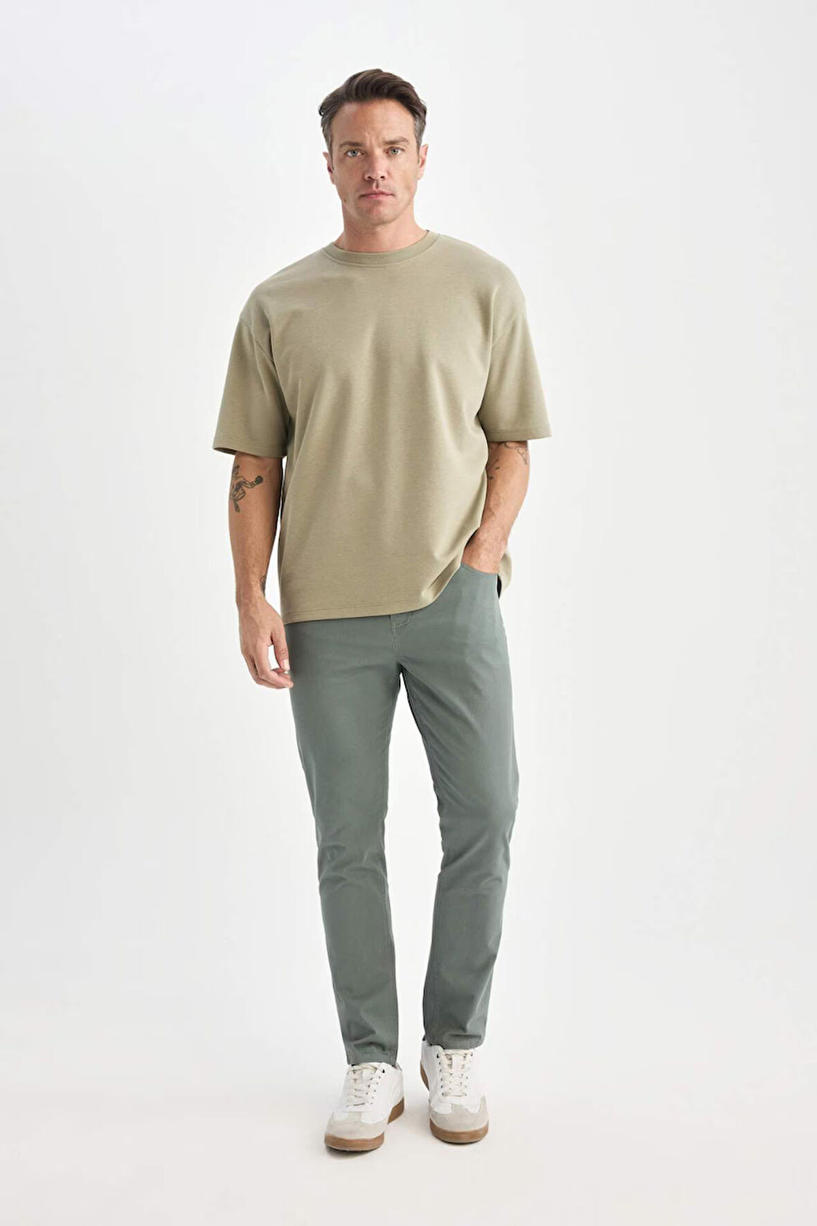 Dar Paça Gabardin Chino Kanvas Pantolon