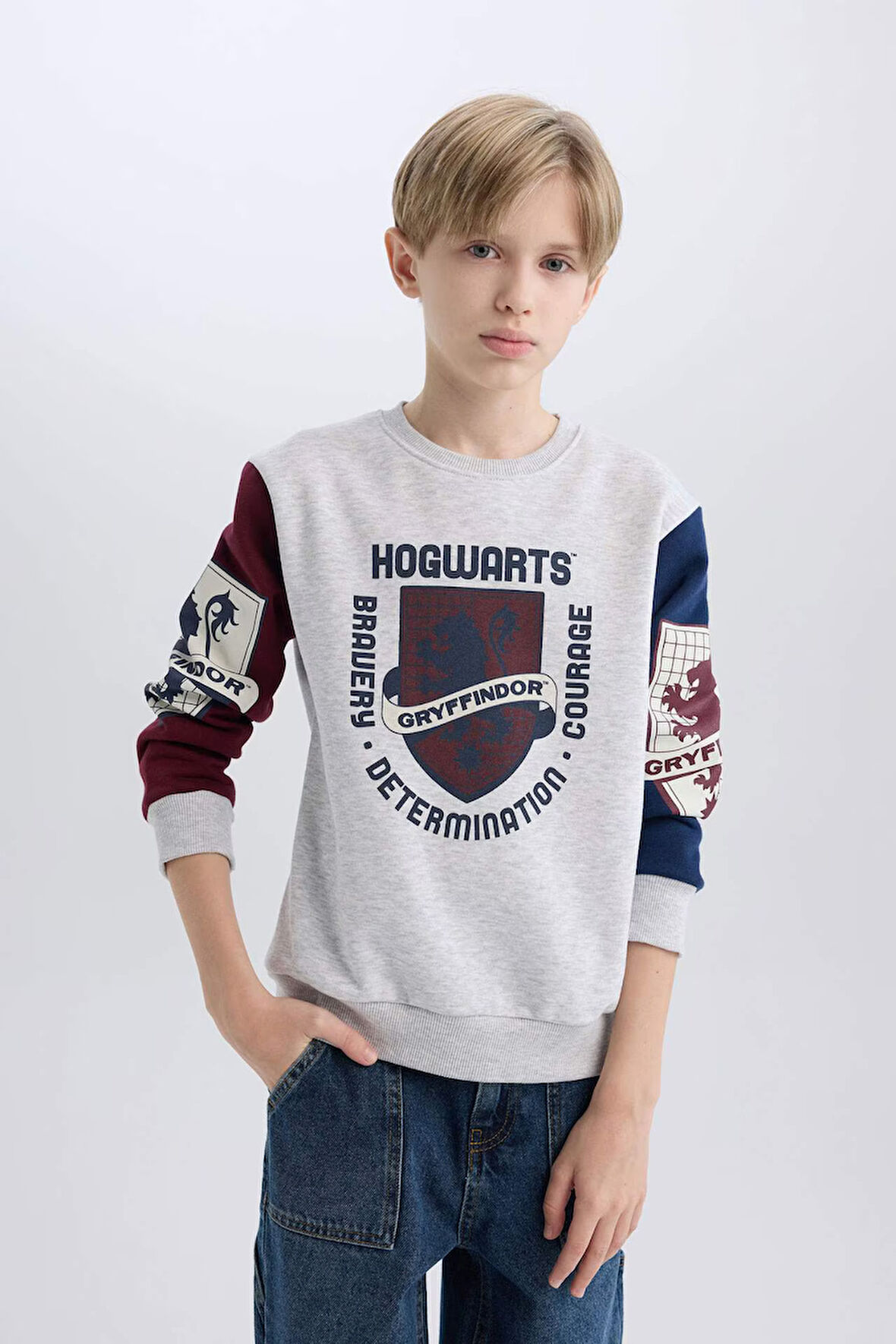 Erkek Çocuk Harry Potter Regular Fit Bisiklet Yaka Sweatshirt