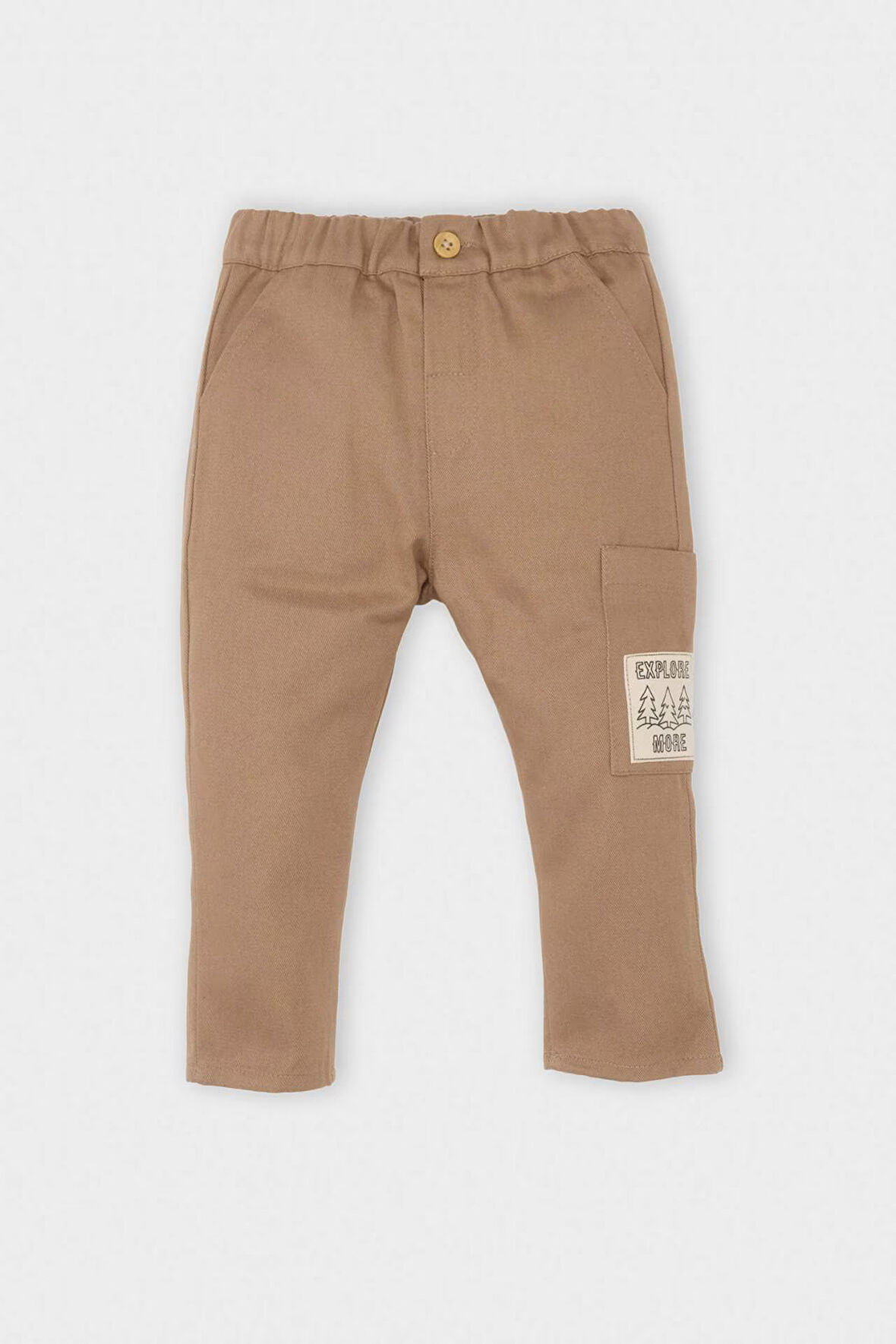 DeFacto Erkek Bebek Dokuma Etiketli Beli Lastikli Gabardin Pantolon D5692A524WNBN156