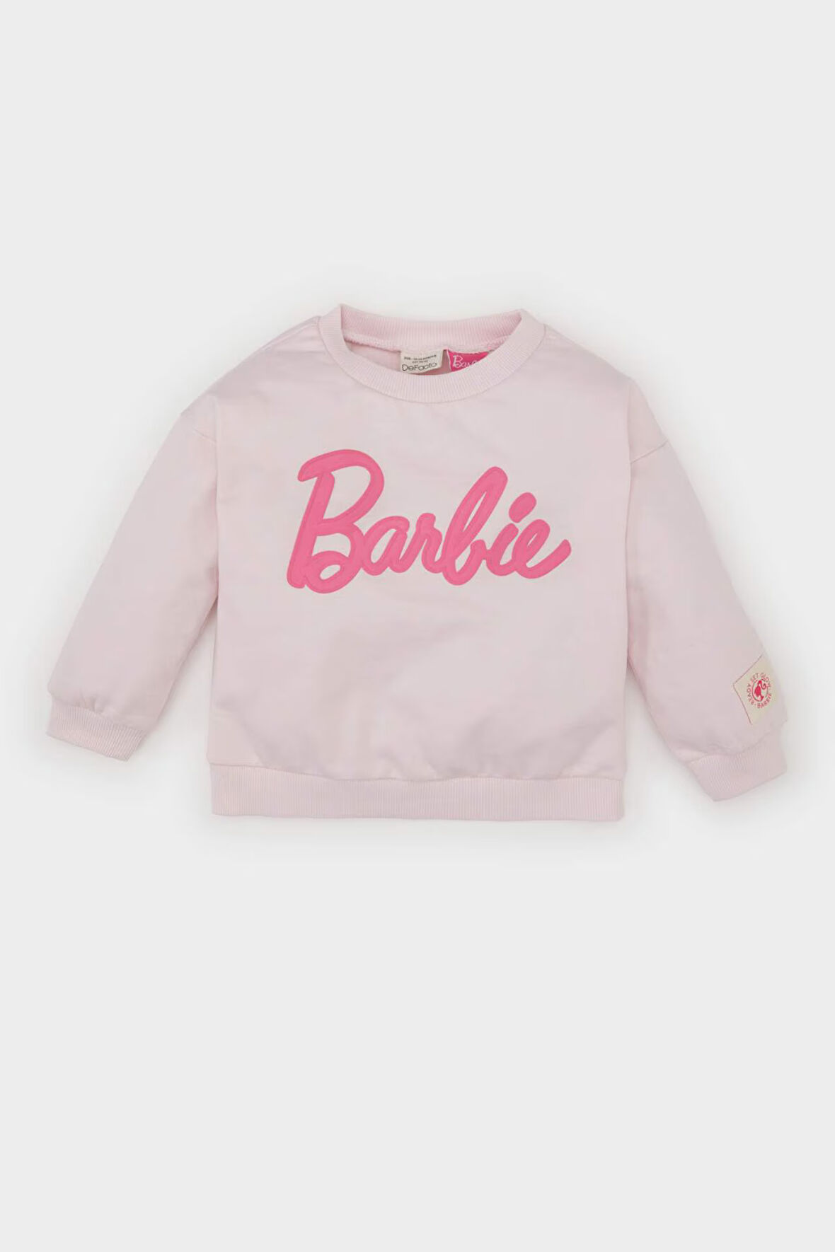 DeFacto Kız Bebek Barbie Bisiklet Yaka İçi Yumuşak Tüylü Sweatshirt D4967A524WNPN688